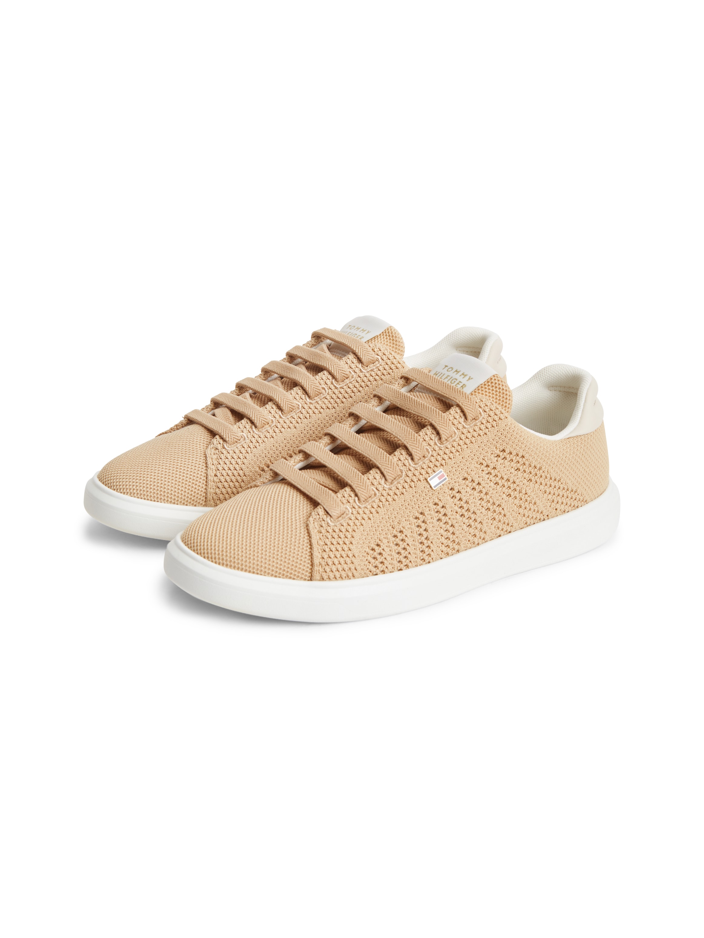Tommy Hilfiger Sneaker "TH ICON LIGHT KNIT SNEAKER" Freizeitschuh, Halbschuh, Schnürschuh in sommerlicher Strick-Optik