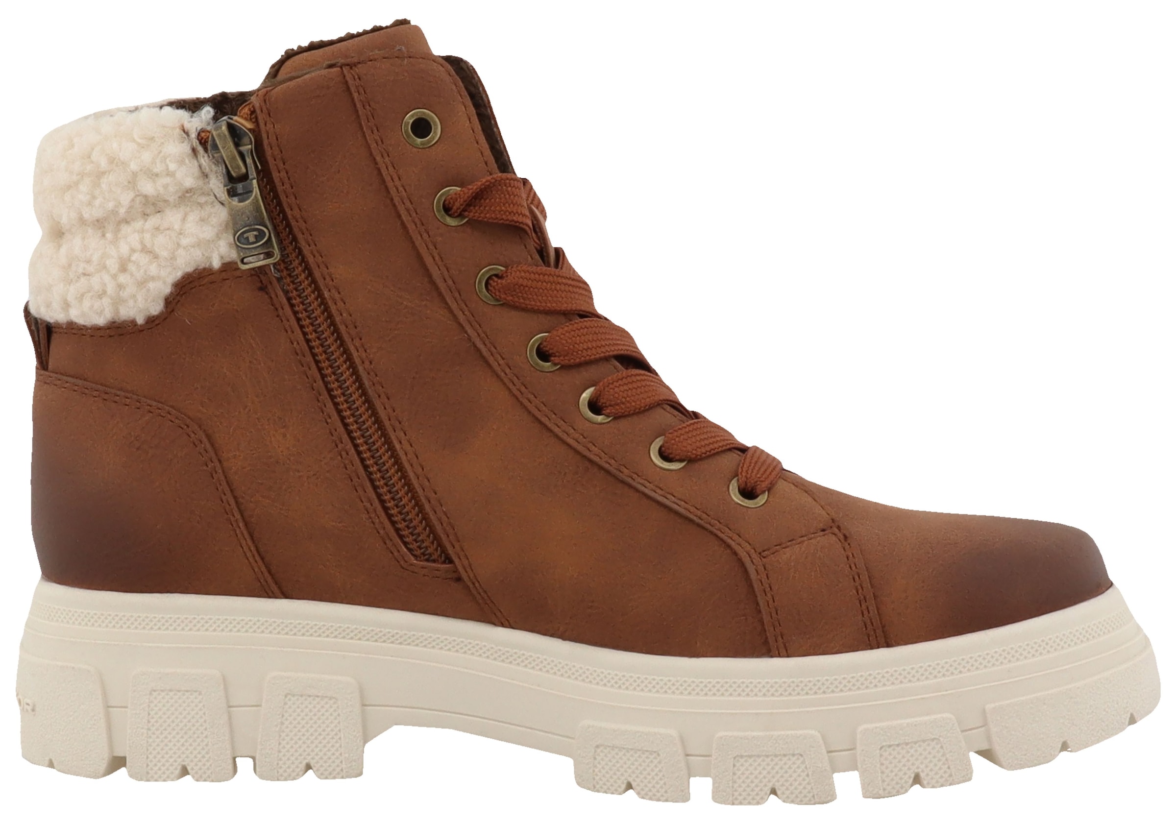 TOM TAILOR Winterboots  Plateauboots, Winterboots mit Kunstfellkragen