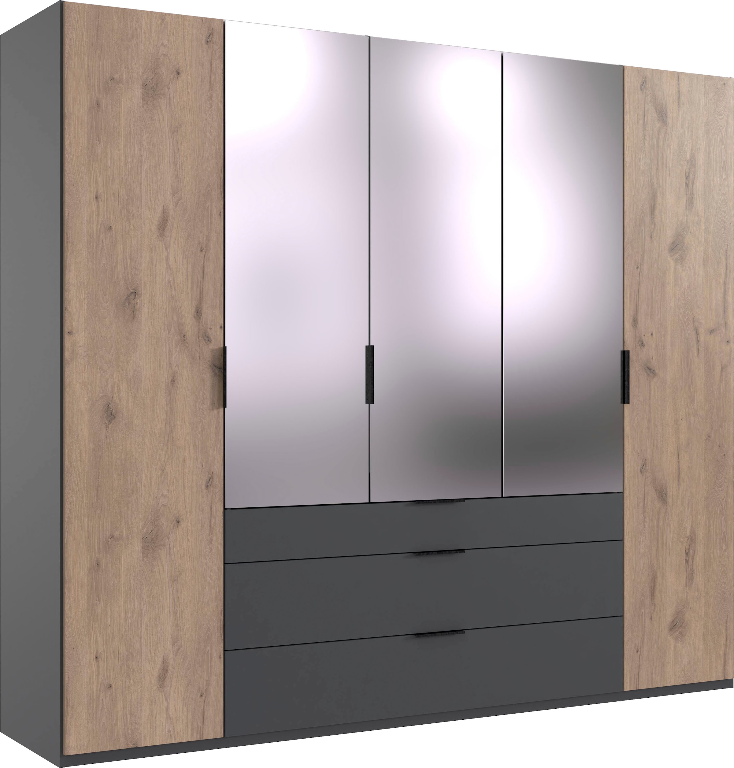 Wimex Drehtürenschrank »Burgos by fresh to go«, mit extra großen Schubladen, mit Spiegeltüren