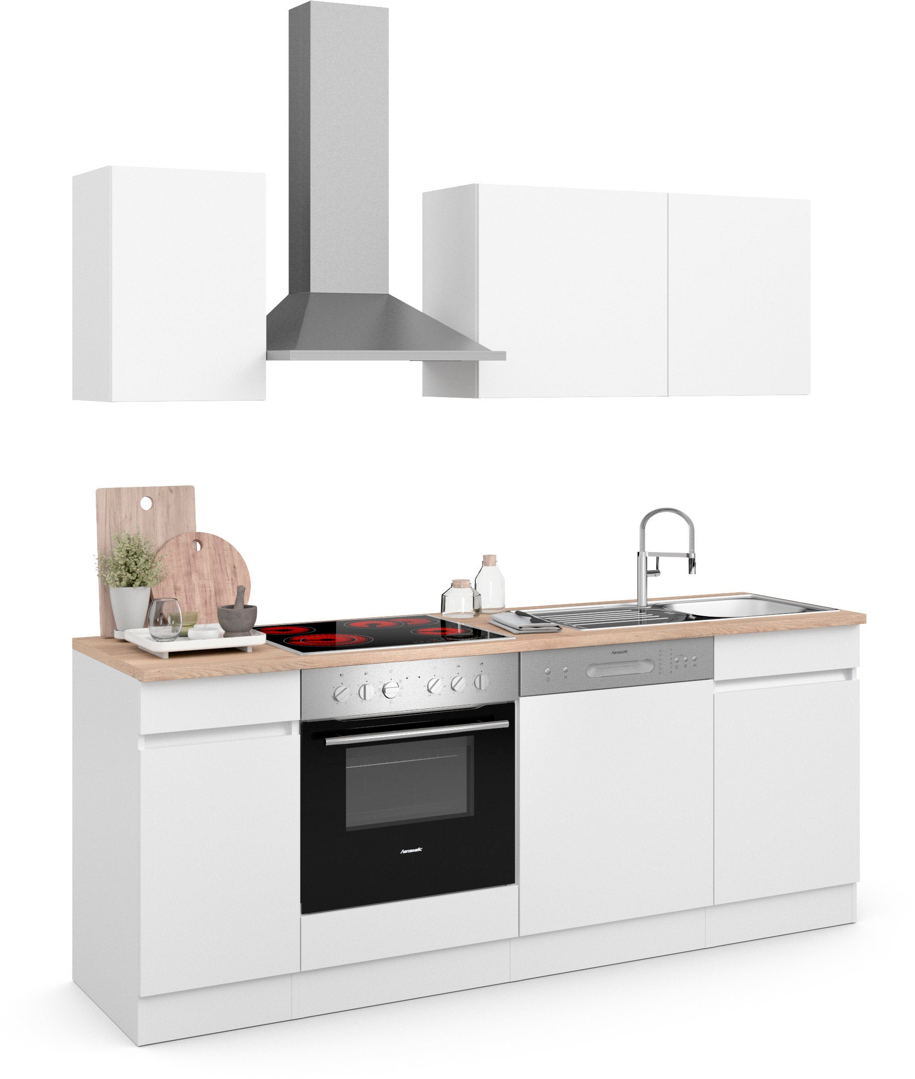 OPTIFIT Küche »Safeli«, Breite 210 cm, wahlweise mit oder ohne Hanseatic-E-Geräte