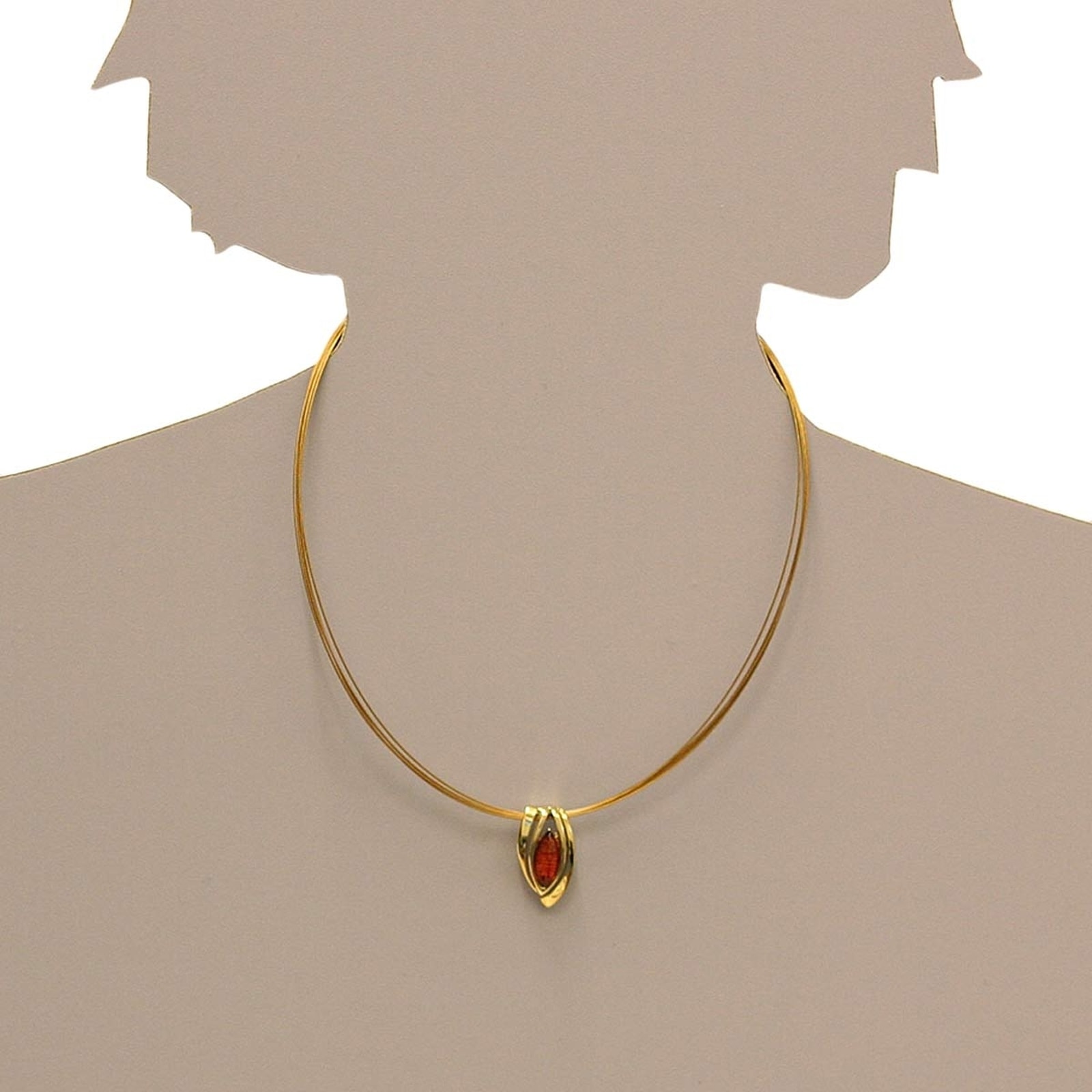 OSTSEE-SCHMUCK Kette mit Anhänger »Ostsee-Schmuck Halsreif mit Anhänger Gleiter-Rana«, (2 tlg.)