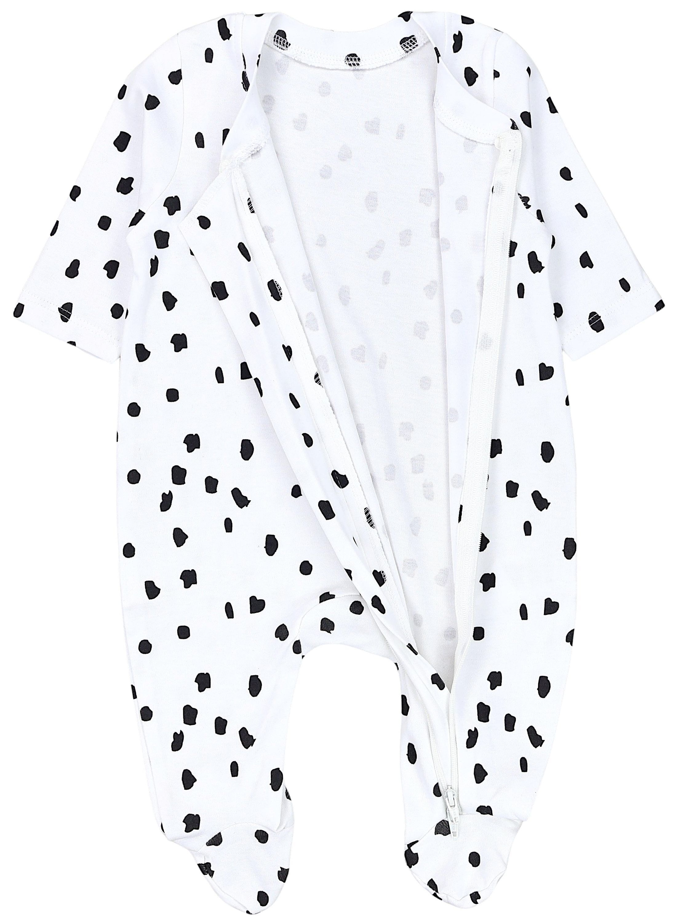 TupTam Schlafanzug »Schlafstrampler Baby Unisex Schlafstrampler mit Fuß 3er Pack«