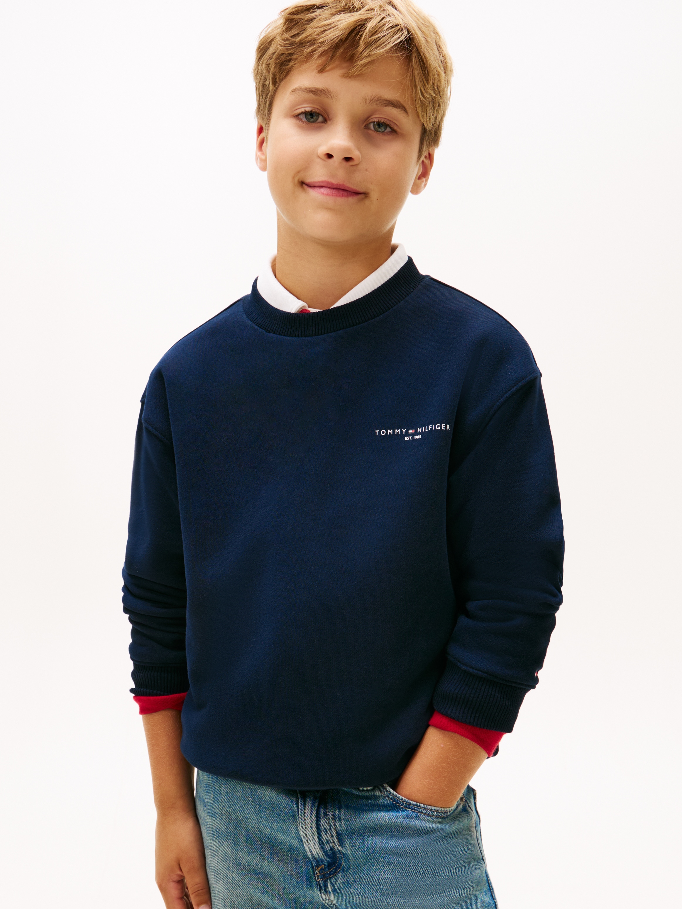 Tommy Hilfiger Sweatshirt »MINI CORP C-NECK« Kinder bis 16 Jahre, für Jungen und Mädchen, regular fit