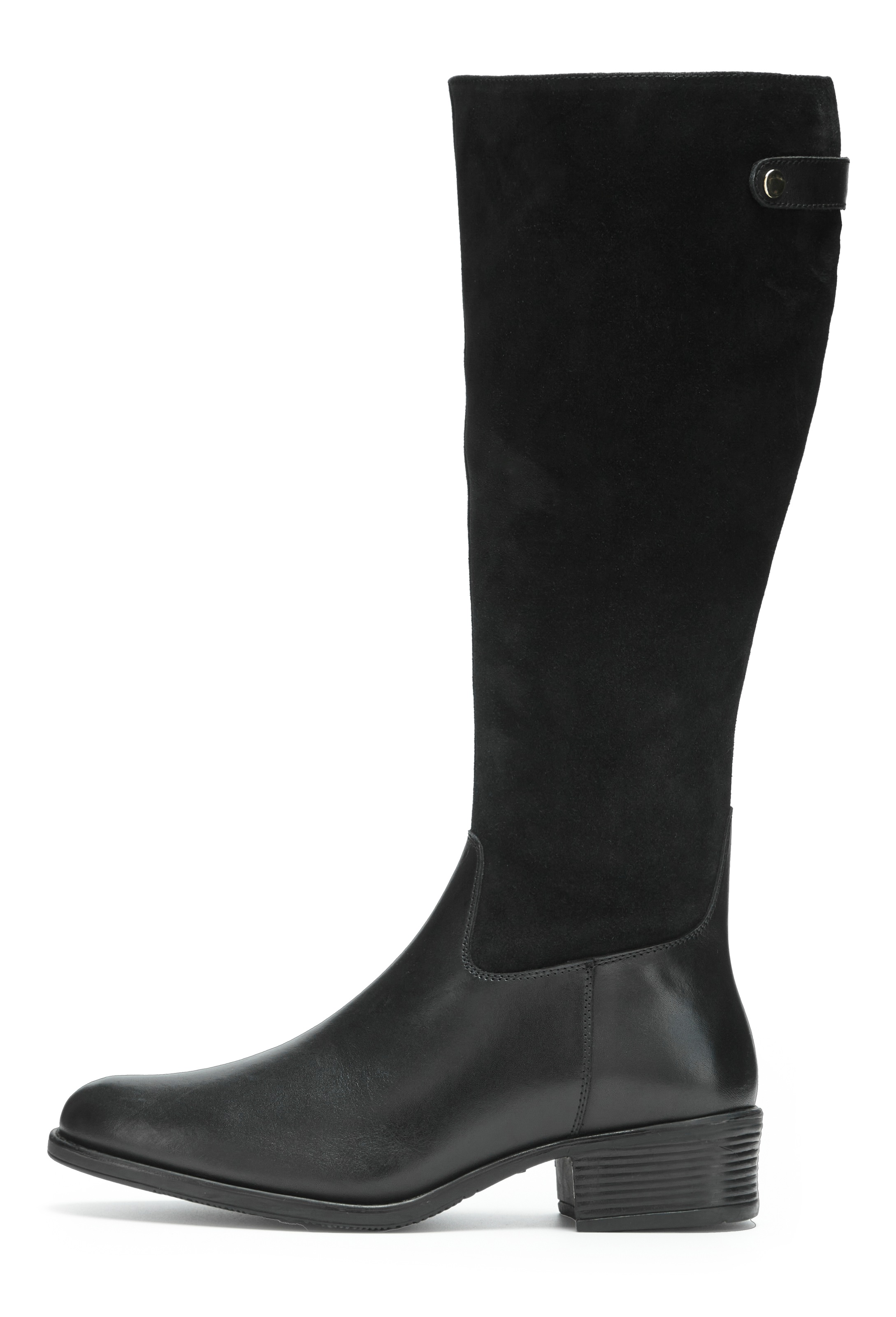 LASCANA Stiefel »Stiefelette,«  mit runder Schuhspitze, mit Reißverschluss, aus Leder