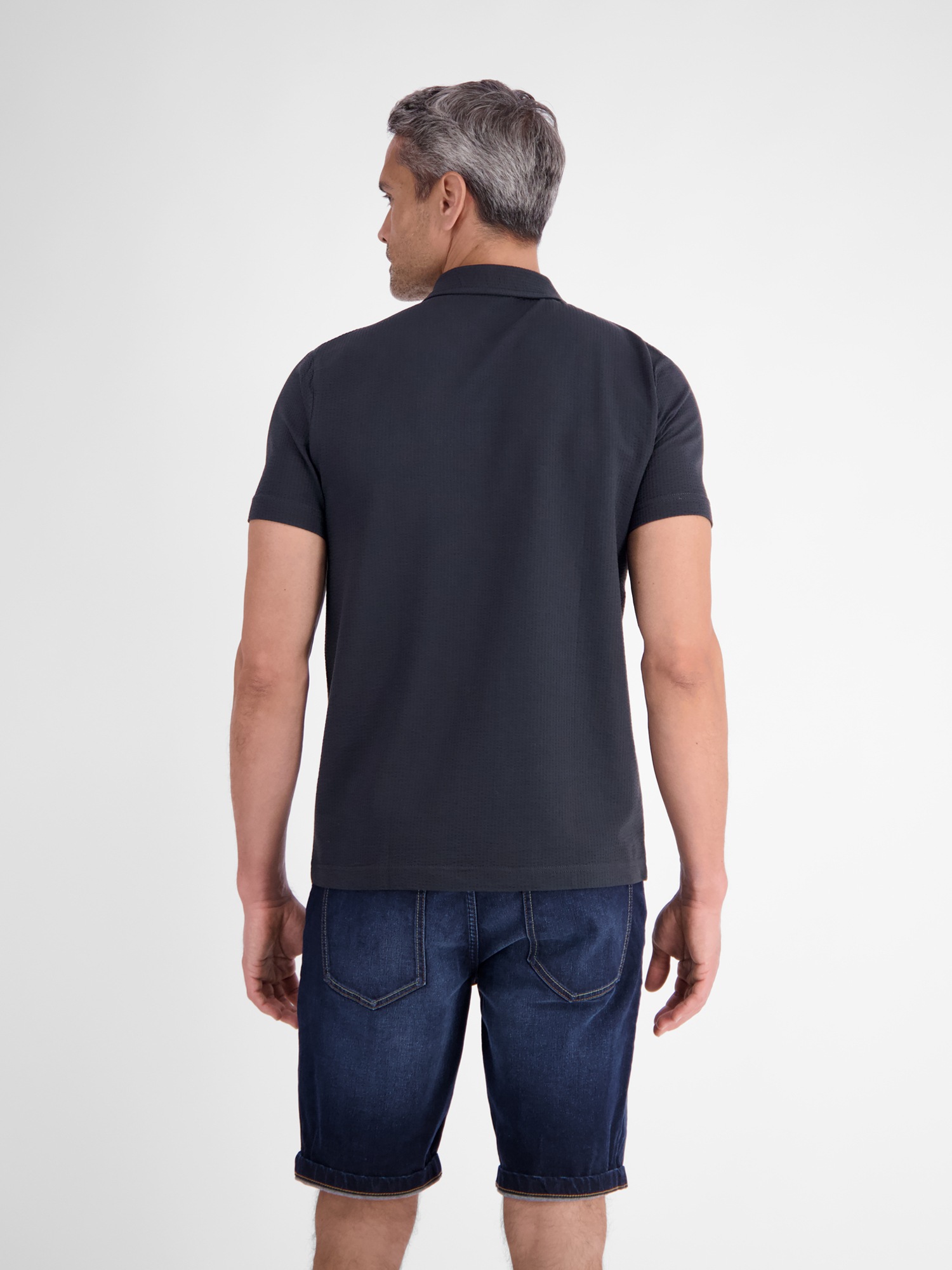 LERROS Poloshirt »Poloshirt in weicher Seersucker-Qualität mit Brusttasche«
