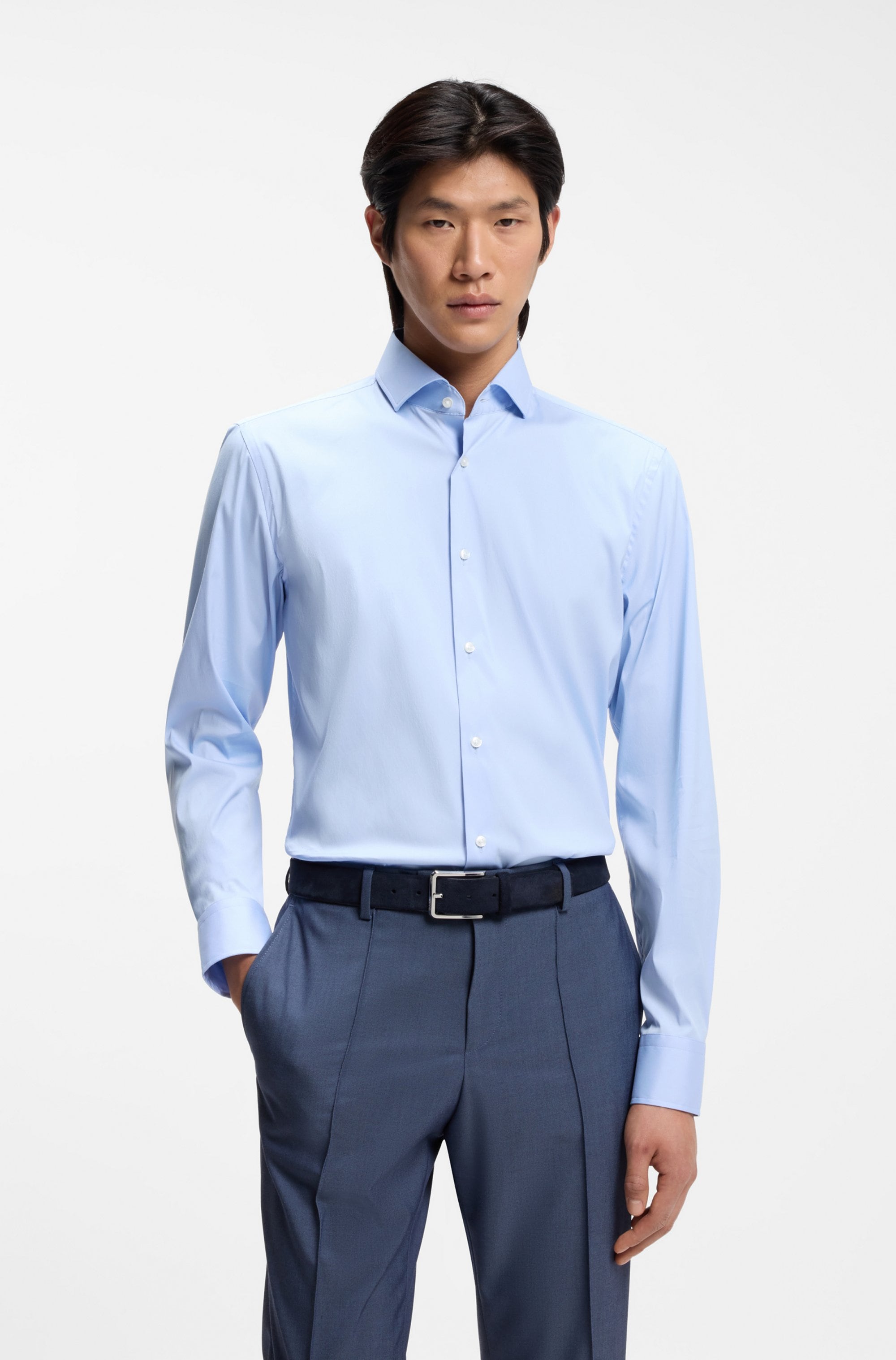 BOSS Businesshemd Slim-Fit, Stretch-Baumwollmix, bügelleicht