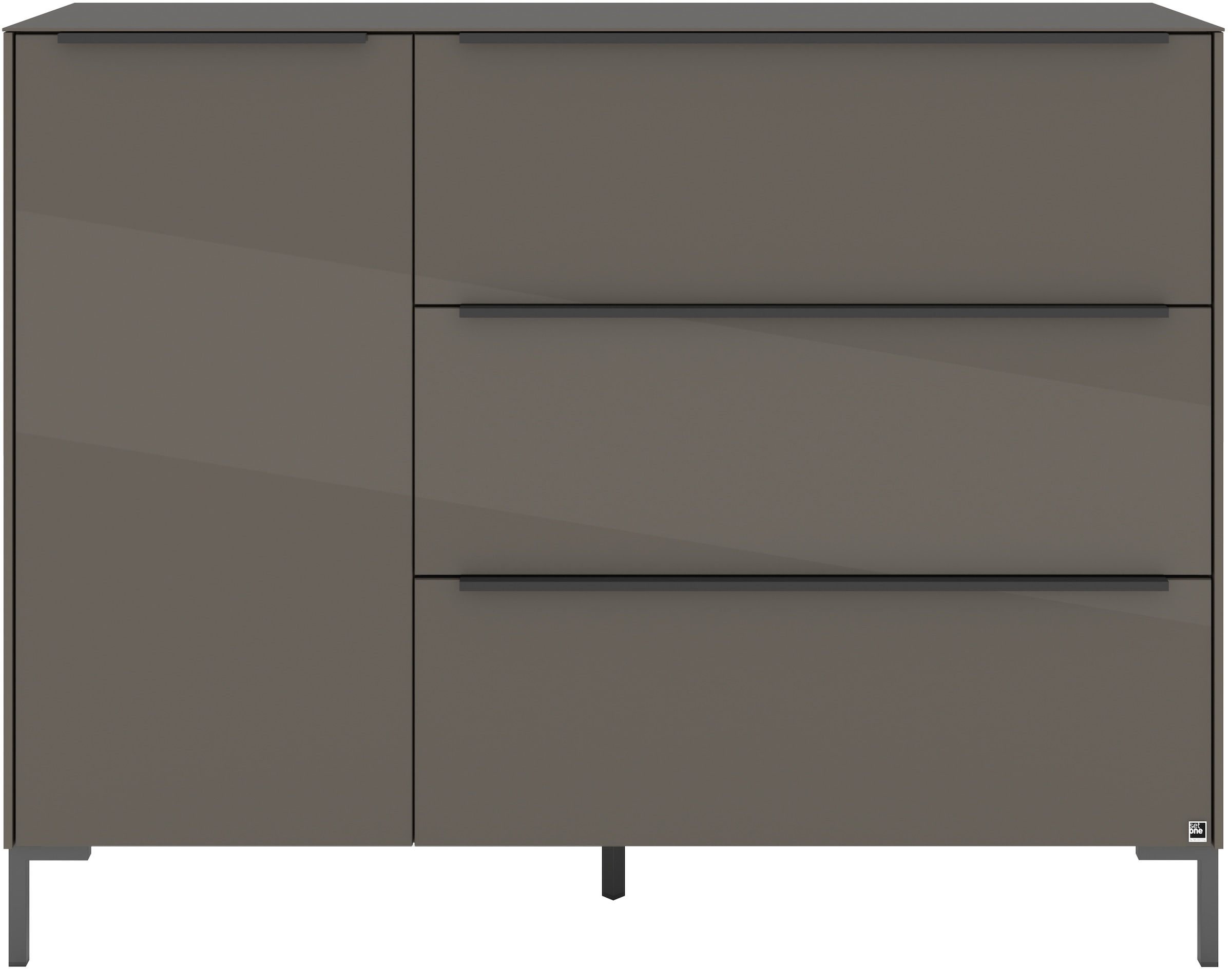 set one by Musterring Sideboard »Reno« 1 Stk. tlg. Mit Winkelfuß in diversen Farben, 108 cm Höhe & Farbauswahl