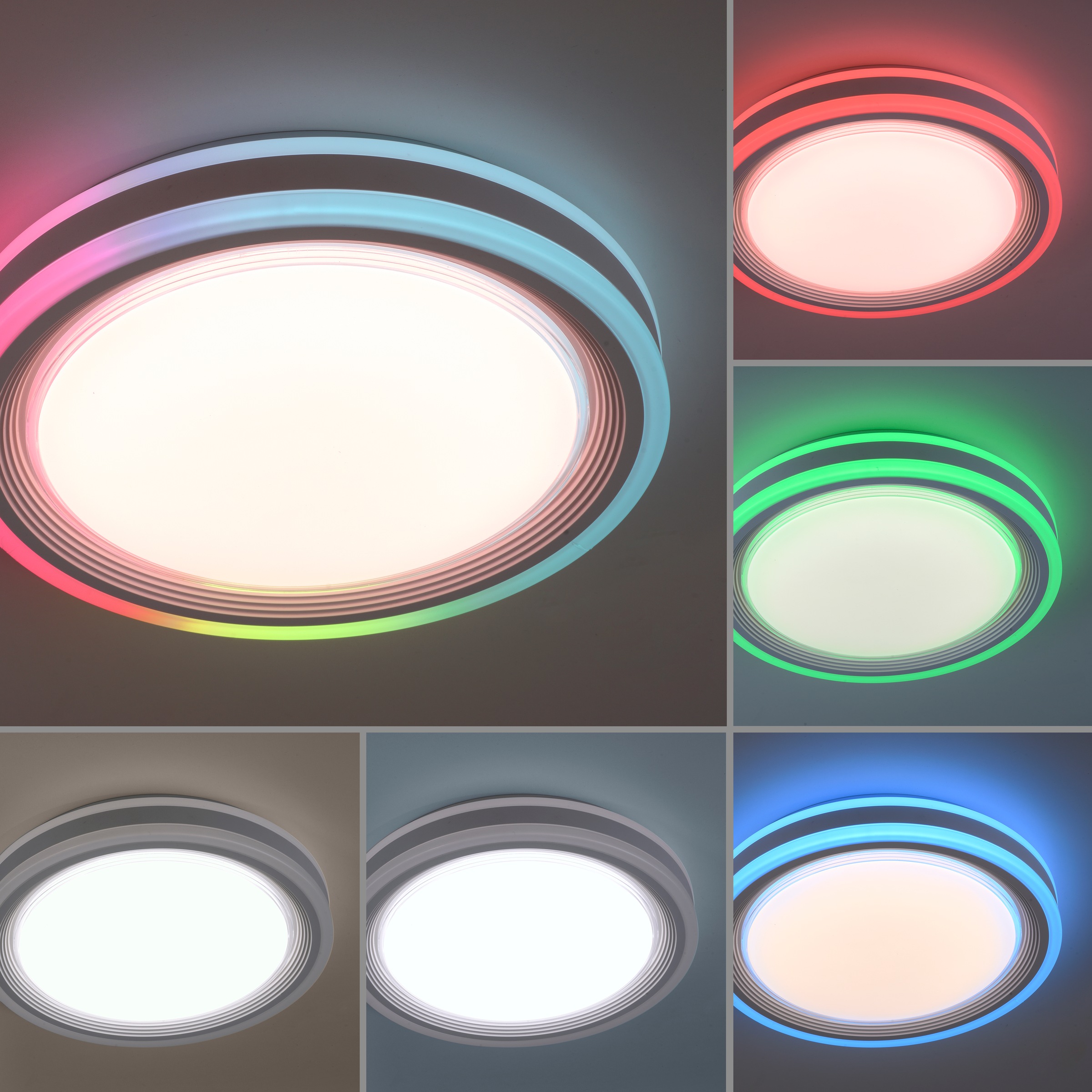JUST LIGHT Deckenleuchte »SPHERIC«, 2 flammig, Leuchtmittel LED-Board-LED-Board | LED fest integriert-LED fest integriert, LED, CCT - über Fernbedienung, RGB-Rainbow, dimmbar über Fernbedienung