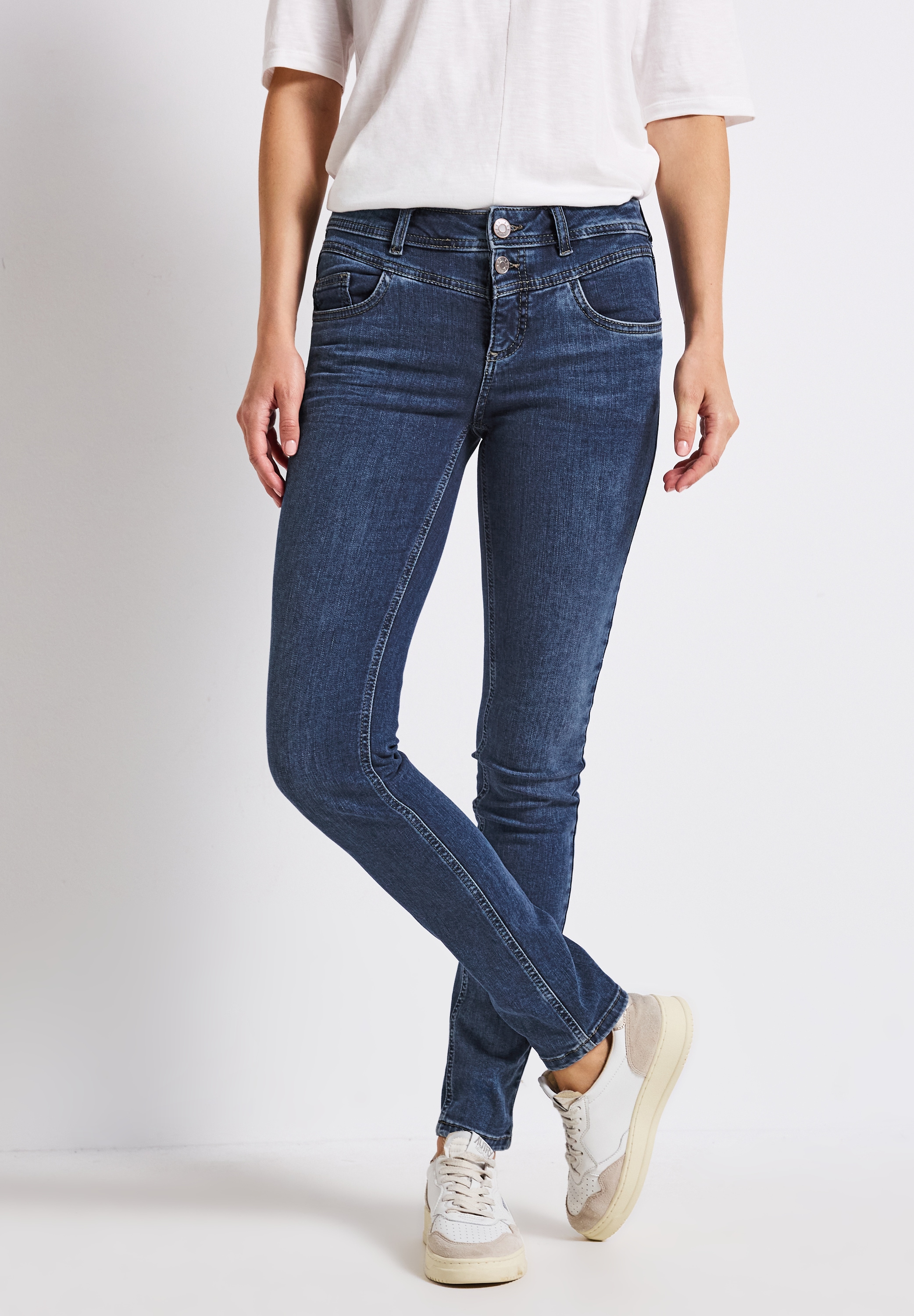 STREET ONE Slim-fit-Jeans, Middle Waist