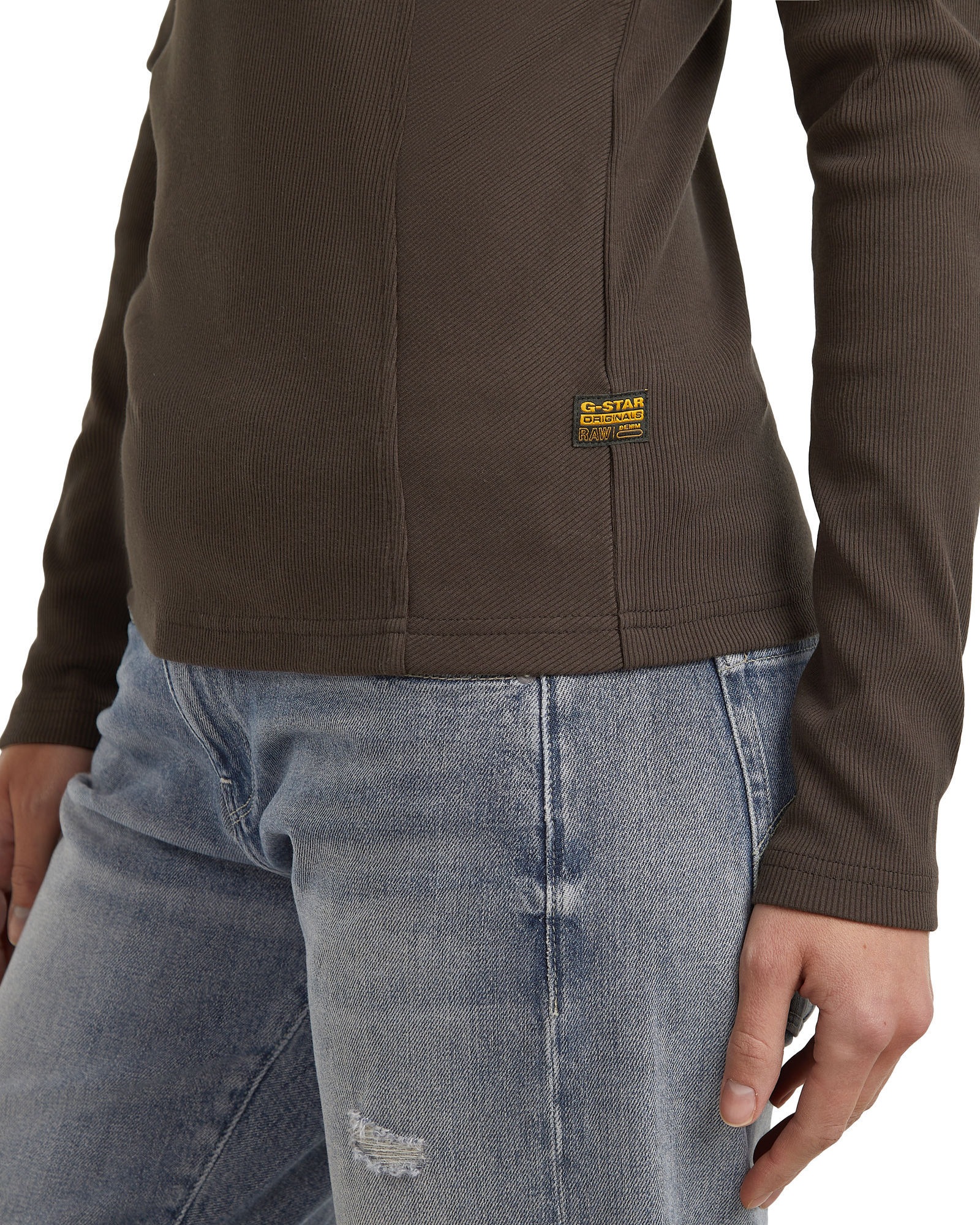 G-STAR T-Shirt »A Line Slim Rib Mock T-Shirt«