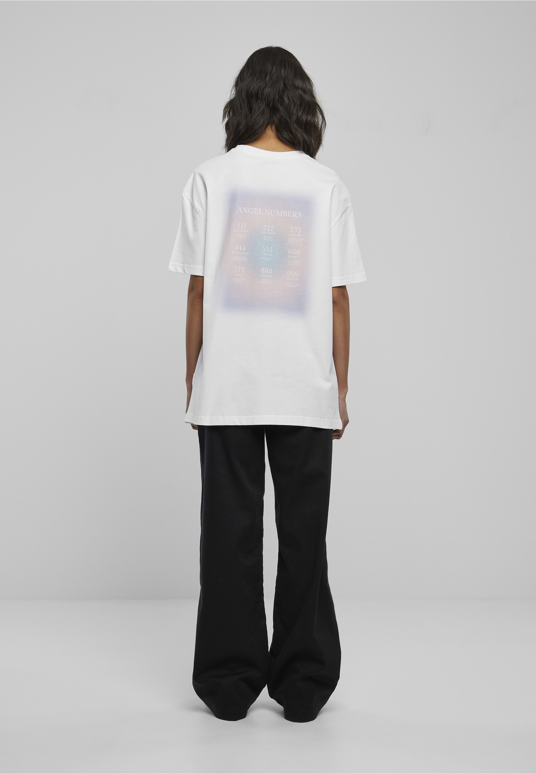 Miss Tee Kurzarmshirt »Miss Tee Damen Angel Numbers Oversize Boyfriend Tee« 1 Stk.