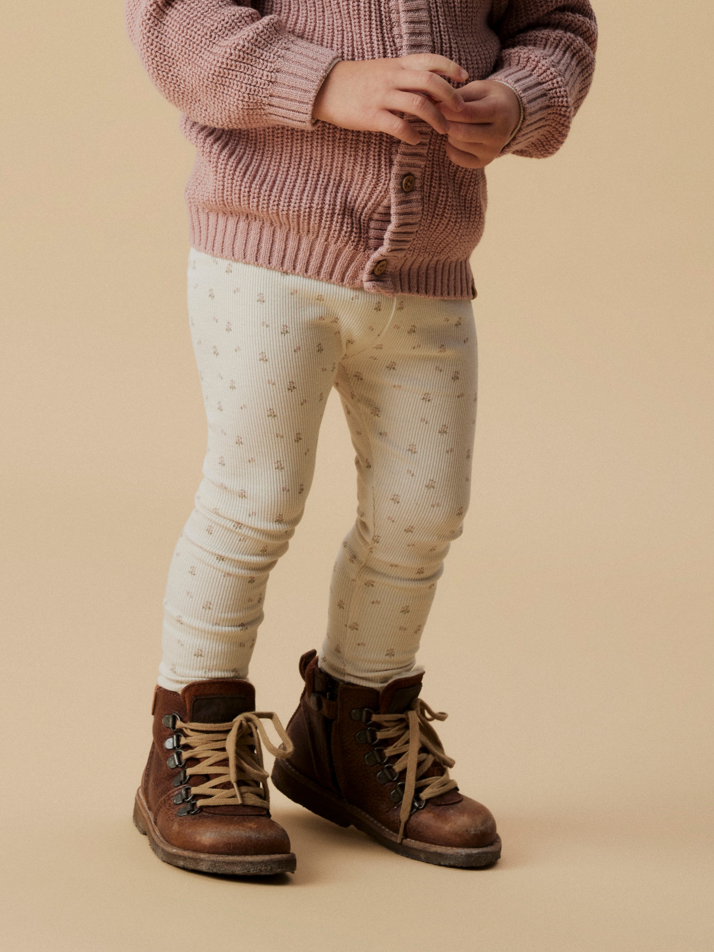 LIL' ATELIER Mädchen Leggings "NMFGAGO SLIM LEGGING LIL NOOS"turtledove aop:flower, Gr. 104, bedruckt, Jersey, Obermaterial: 57% Baumwolle, 38%