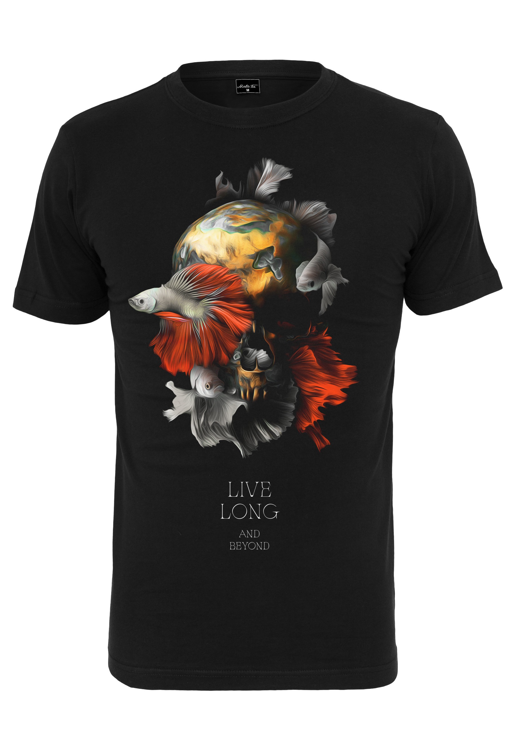 MisterTee T-Shirt "MisterTee Herren Skull Fish Tee" 1 Stk.