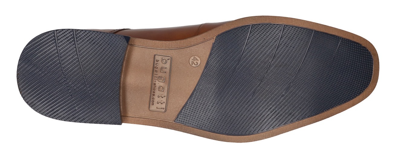 Thumbnail - bugatti Schnürschuh Anzugschuh, Business Schuh mit Logoschriftzug mit feinem Blockabsatz