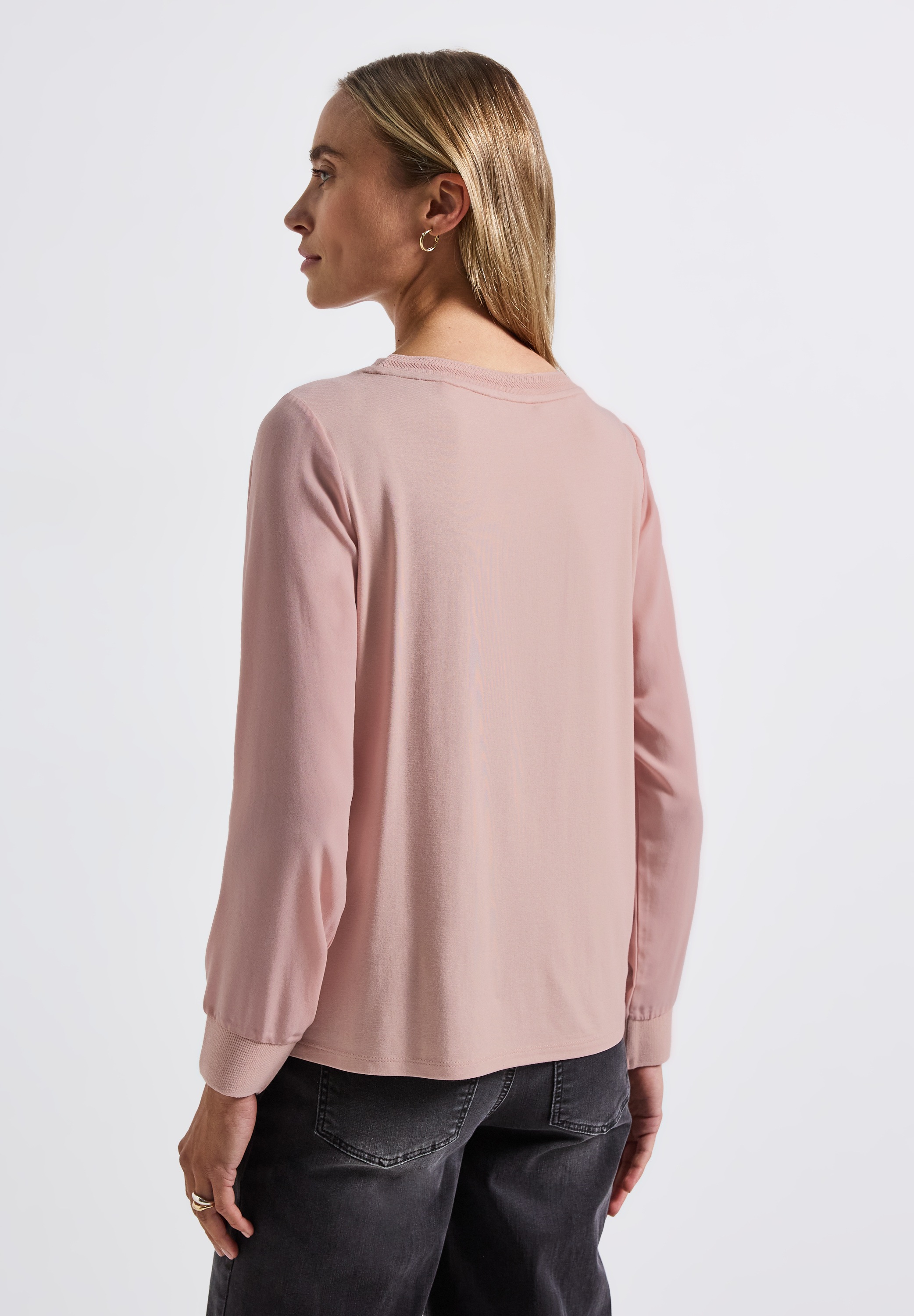 STREET ONE Langarmshirt, mit U-Boot-Ausschnitt