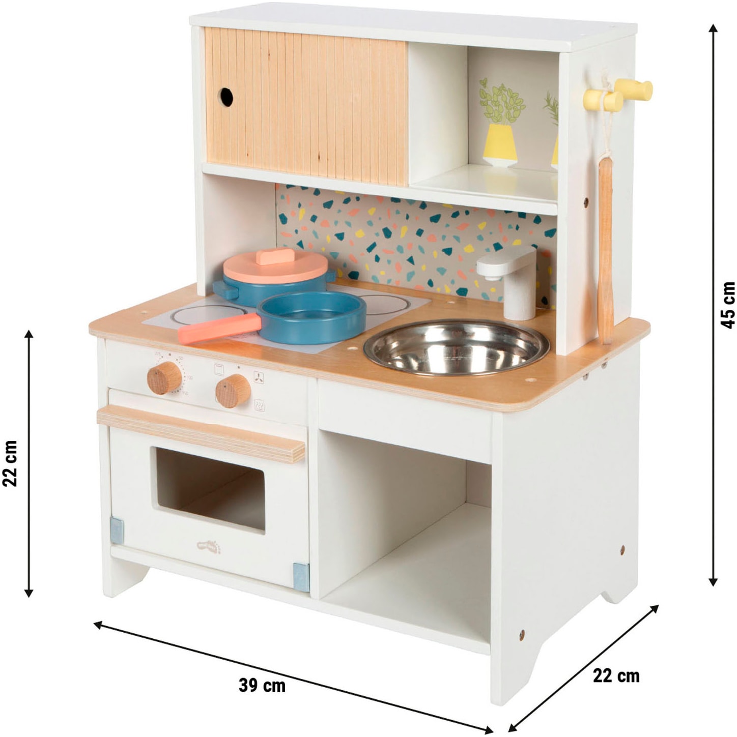 Small Foot Spielküche »Kinderküche Terrazzo kompakt«