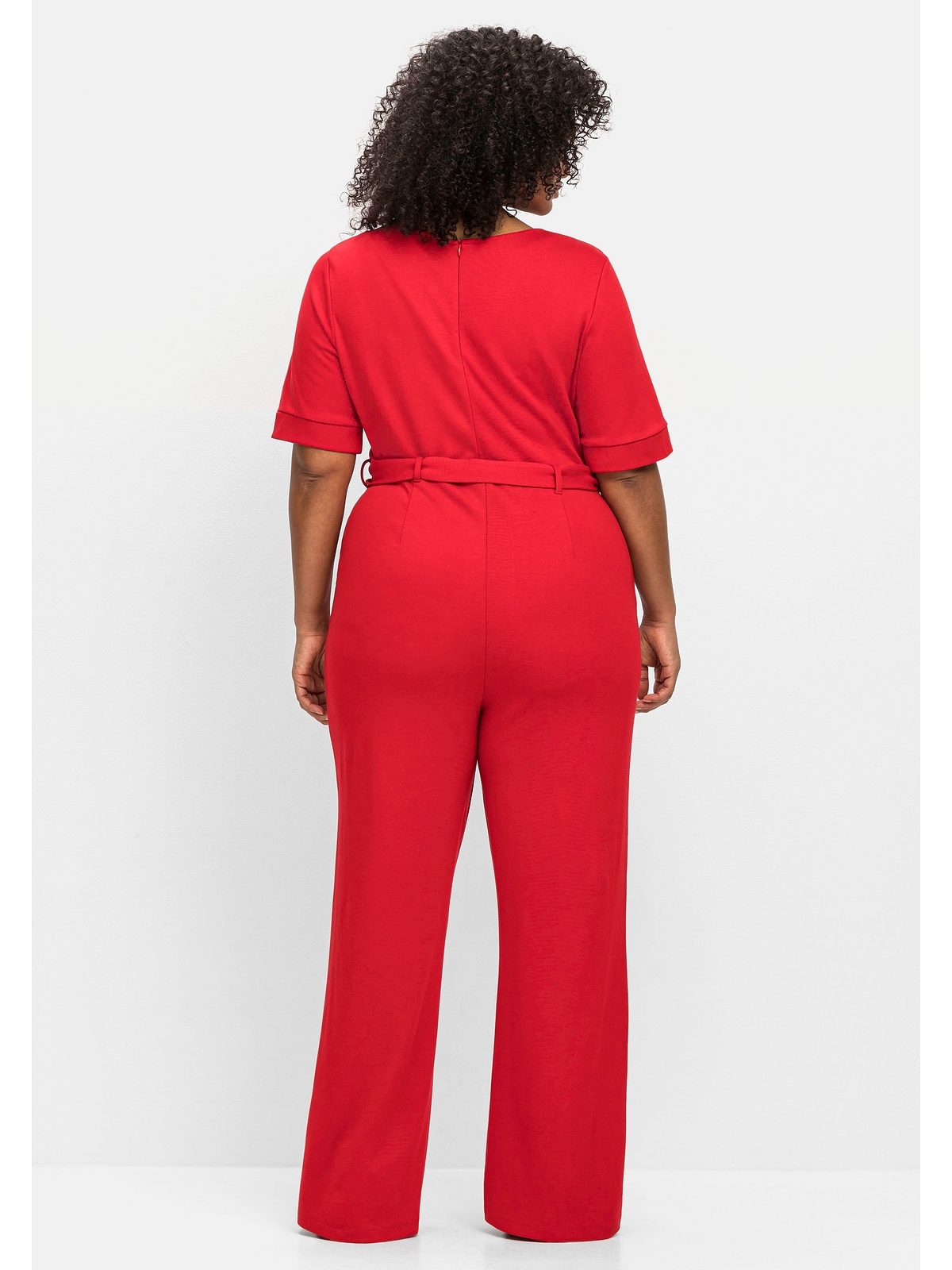 sheego by Joe Browns Jumpsuit "Große Größen", mit Bindegürtel und weitem Be günstig online kaufen