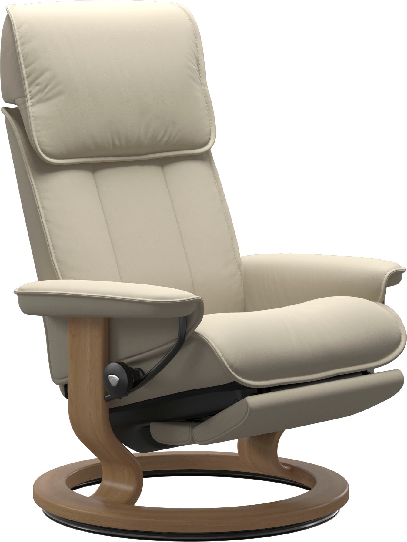 Stressless Relaxsessel "Admiral", verstellbar, optional 2-motorisch, Größe M & L, Gestell Eiche