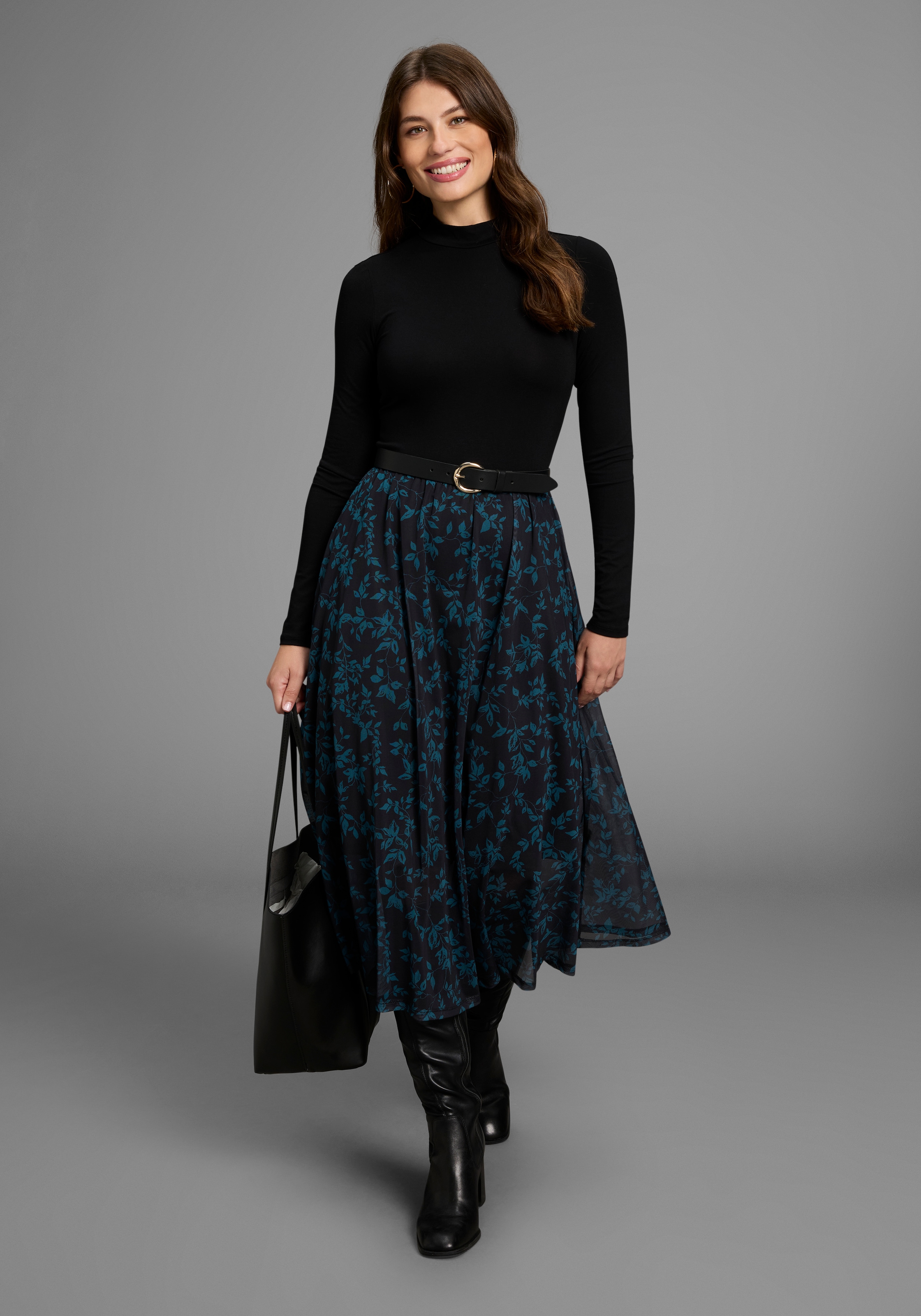 Laura Scott Meshkleid Ohne Tasche  Ohne Taschen mit fließendem Meshrock günstig online kaufen