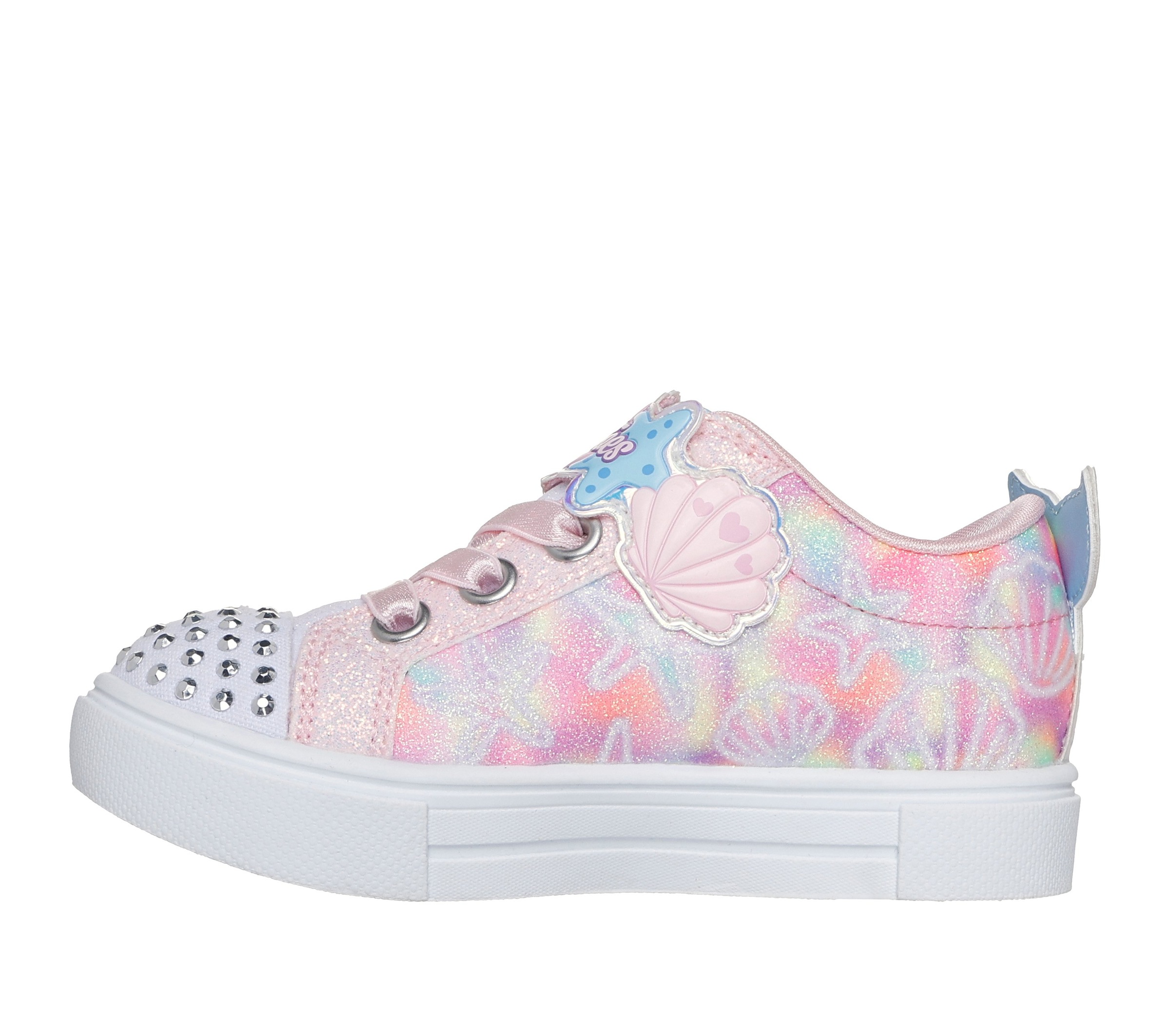 Skechers Lauflernschuh »TWINKLE SPARKS LIGHTS«  Sneaker,Blink,-Klettschuh mit Glitzer, Größenschablone zum Download