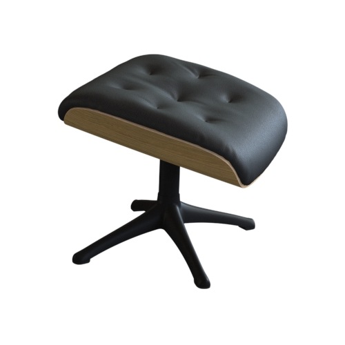 Fußhocker FLEXLUX, B:44cm H:39cm T:35cm, schwarz, 100% Echteder, Hocker, "Volden Beinstütze, pflegeleicht, skandinavisches Design, hoher Komfort",