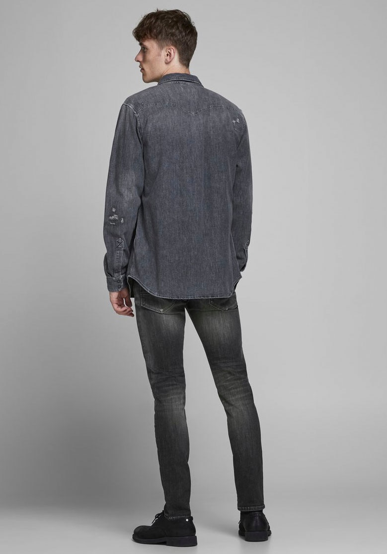 Jack & Jones Slim-fit-Jeans »JJIGLENN – Slim-Fit-Jeans mit niedriger Leibhöhe« Used, modisch, slim fit, Denim/Jeans