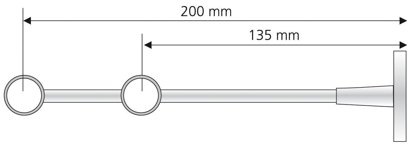 Liedeco Doppelträger, (1 St.), für Gardinenstangen Ø 16 mm