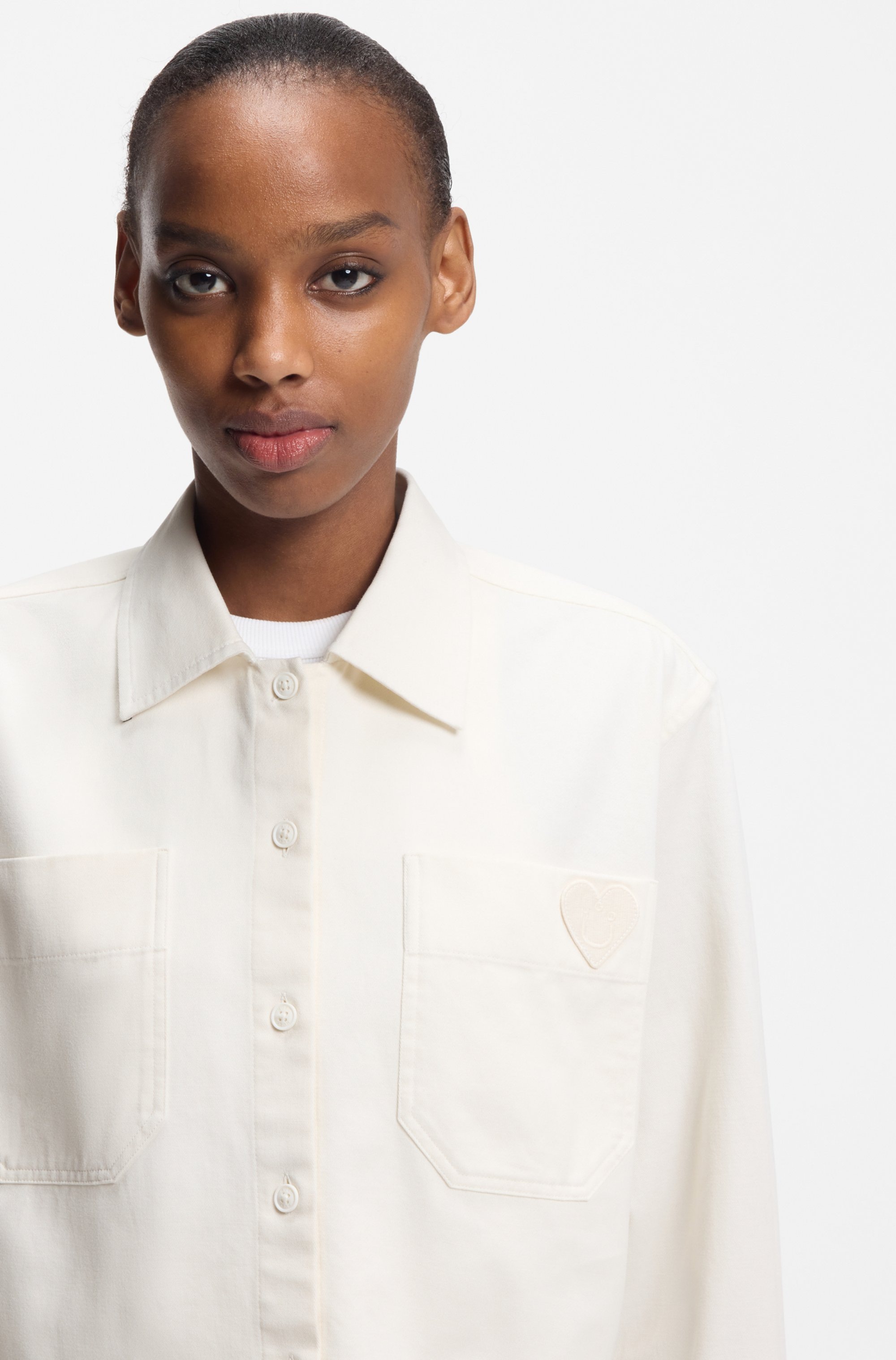 Thumbnail - HUGO Blue Hemdbluse "Edia" im Loose Fit