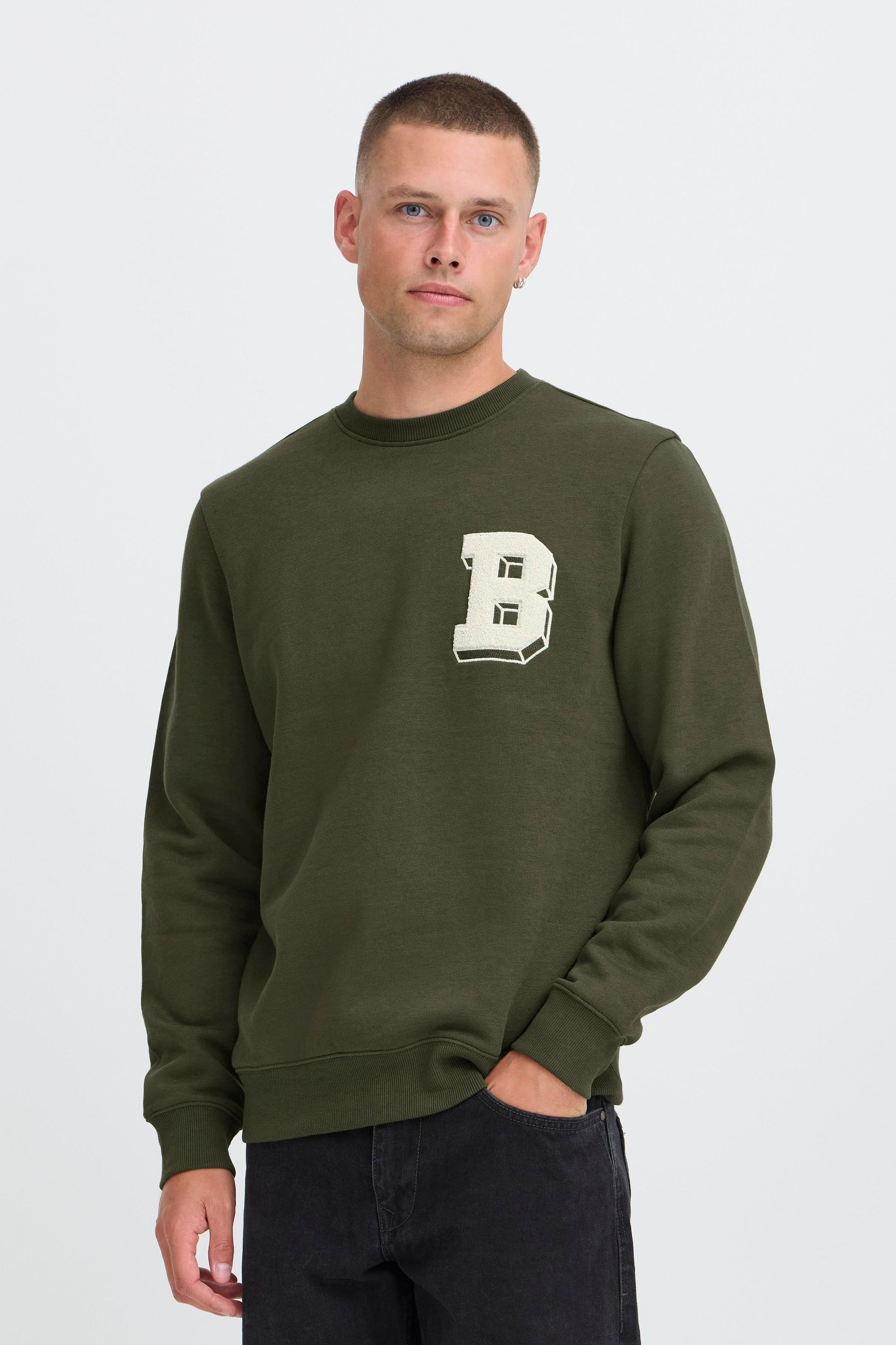 Blend Rundhalspullover "BHBade" Lässiger Sweatpullover mit Stickerei günstig online kaufen