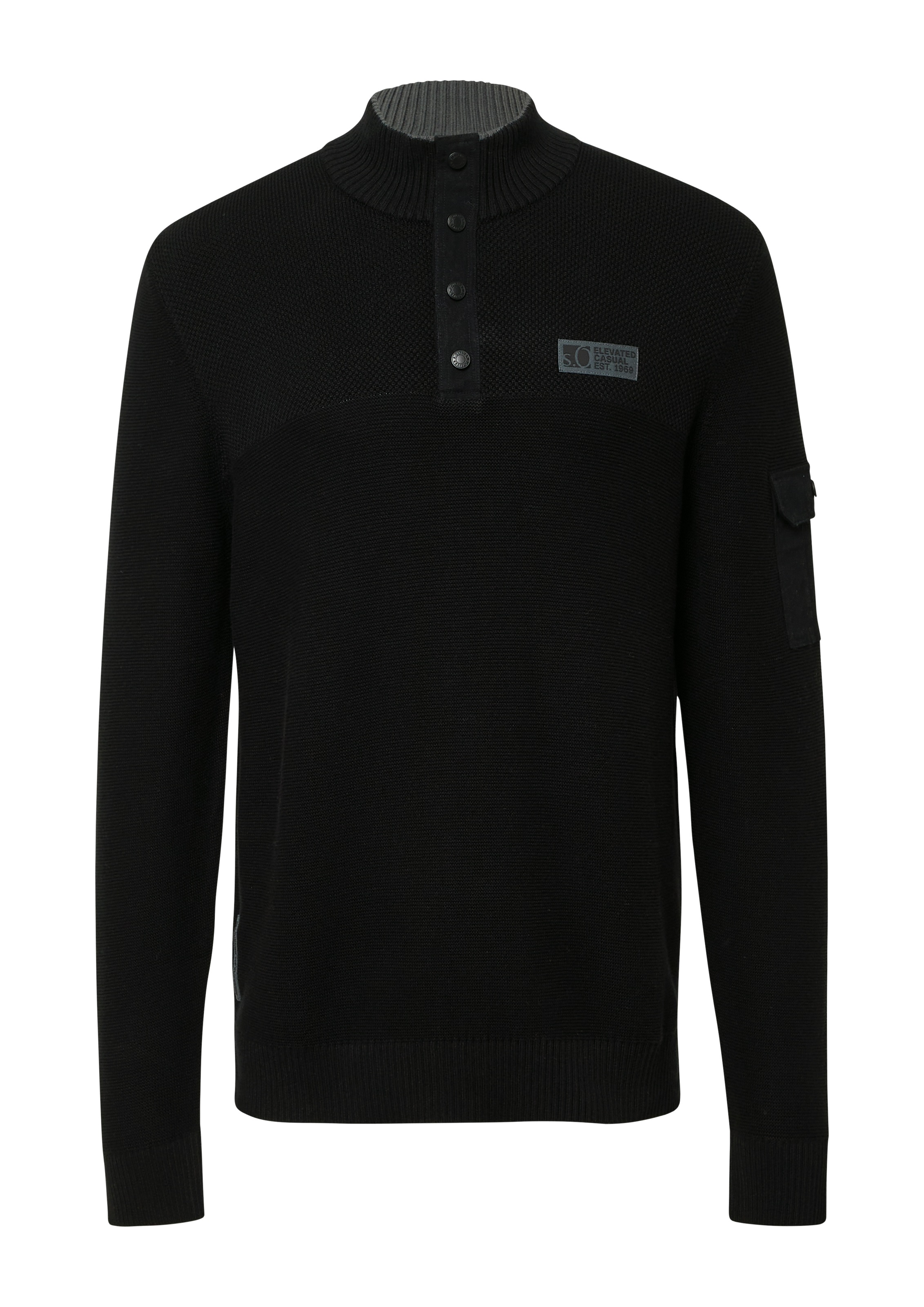 s.Oliver Strickpullover mit Logo Stickerei