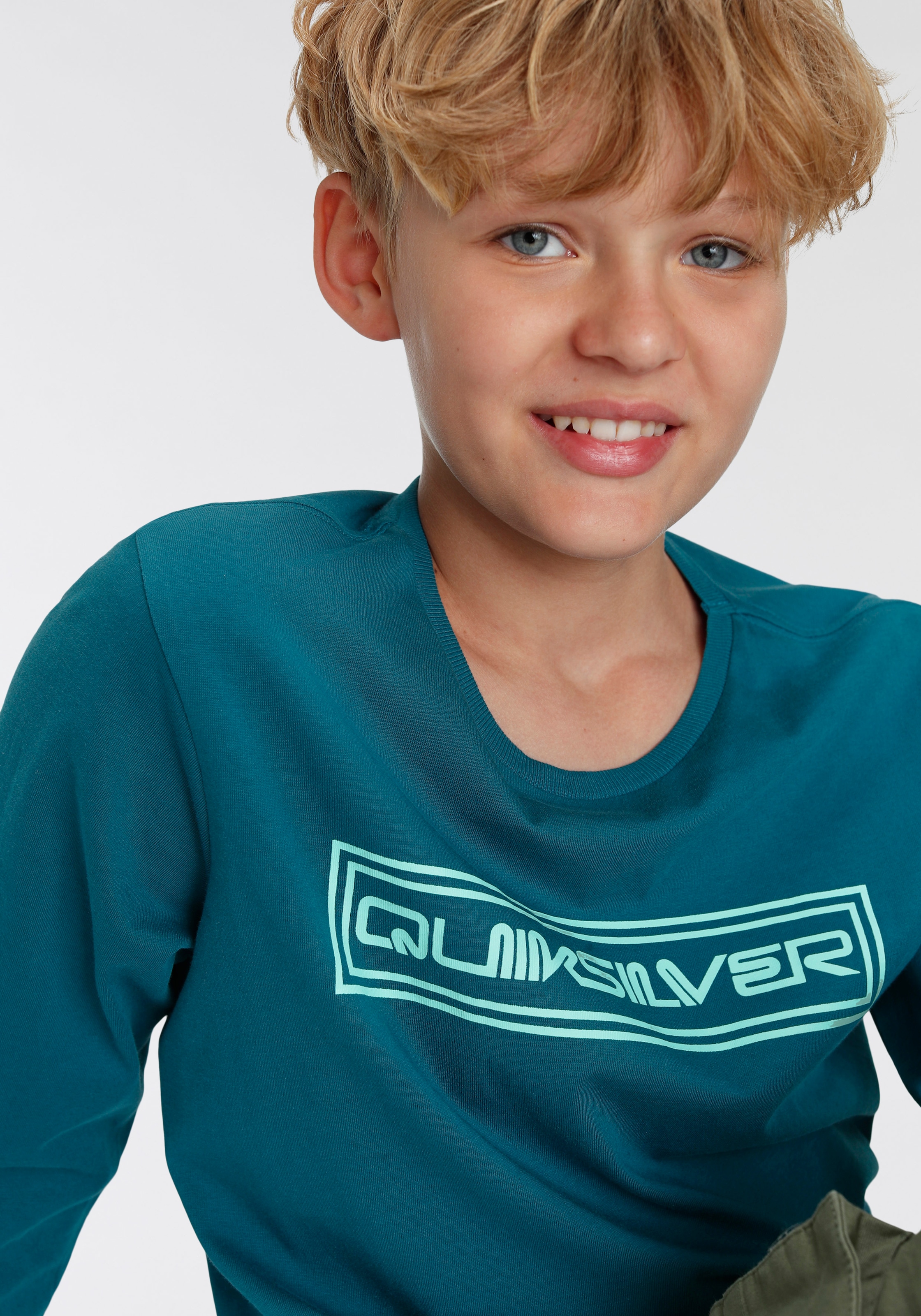 Quiksilver (Packung, für 2 | Langarmshirt Logodruck«, Doppelpack ▷ BAUR »Jungen tlg.) mit