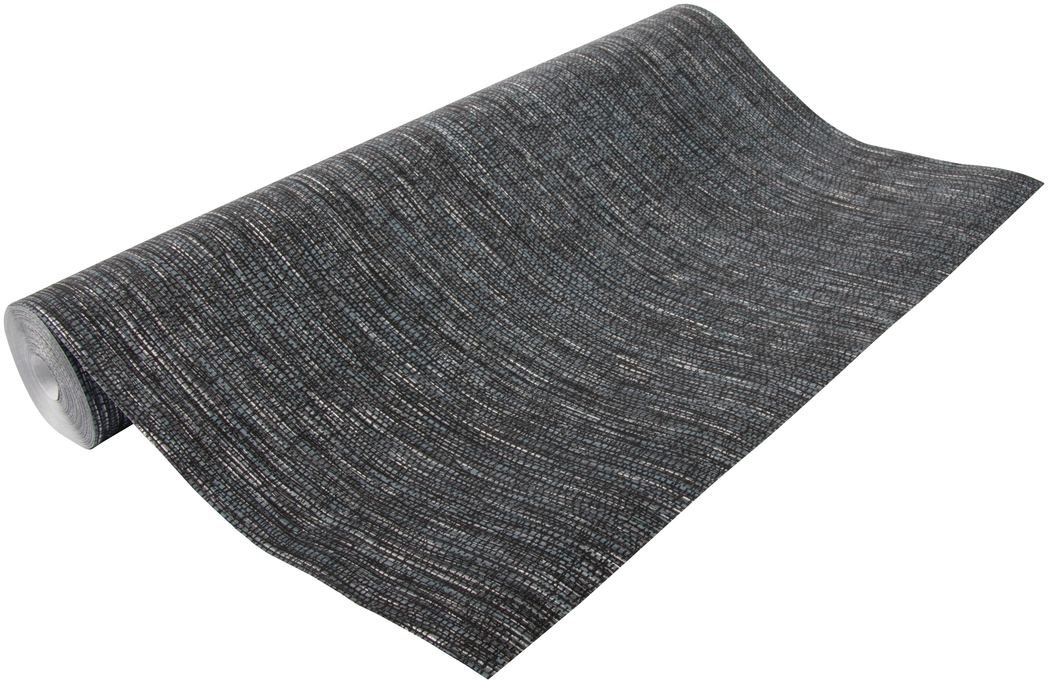 Thumbnail - Superfresco Easy Vliestapete "Bamboo weefsel middernacht" uni geprägt 1000 cm Länge