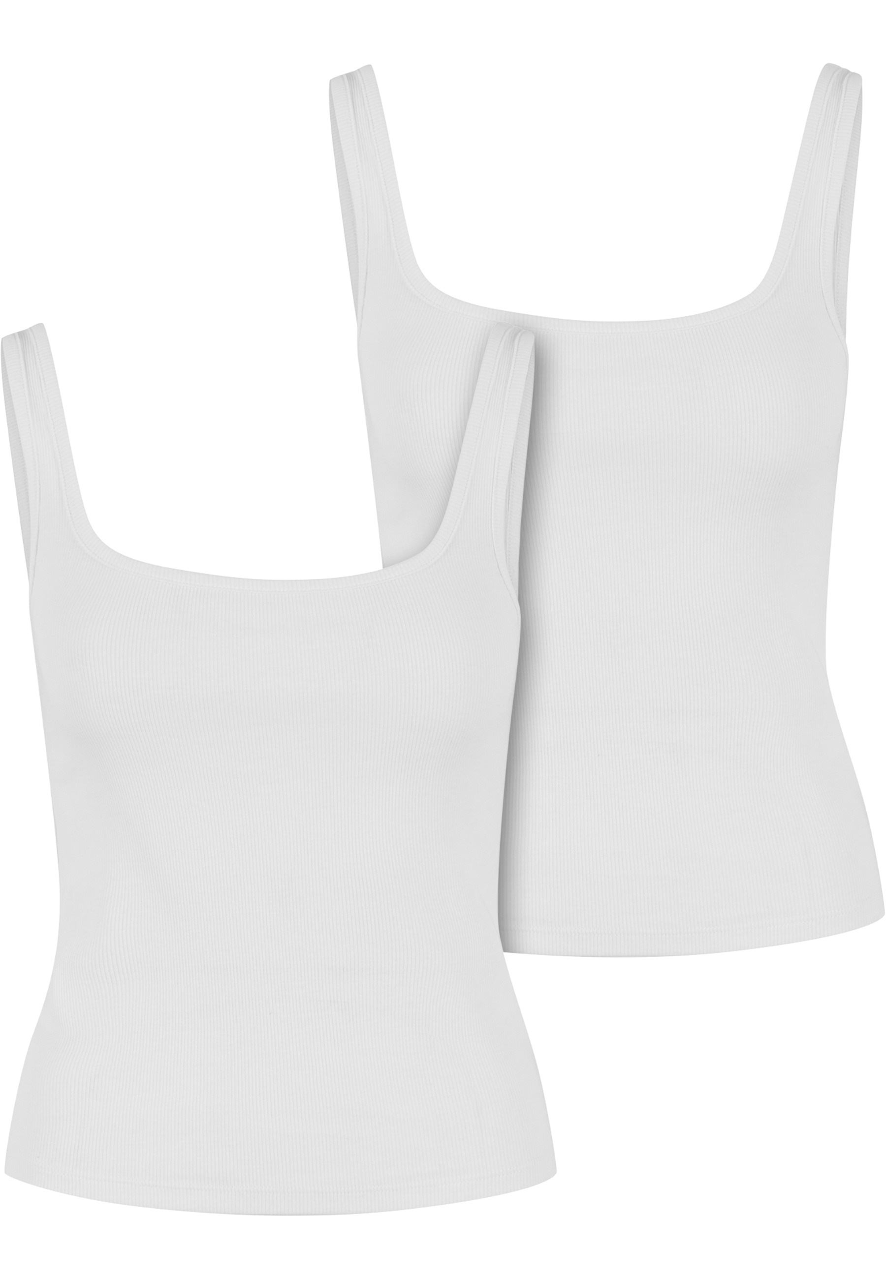 URBAN CLASSICS Muskelshirt "Urban Classics Ladies Wide Neck Rib Top 2-Pack" 1