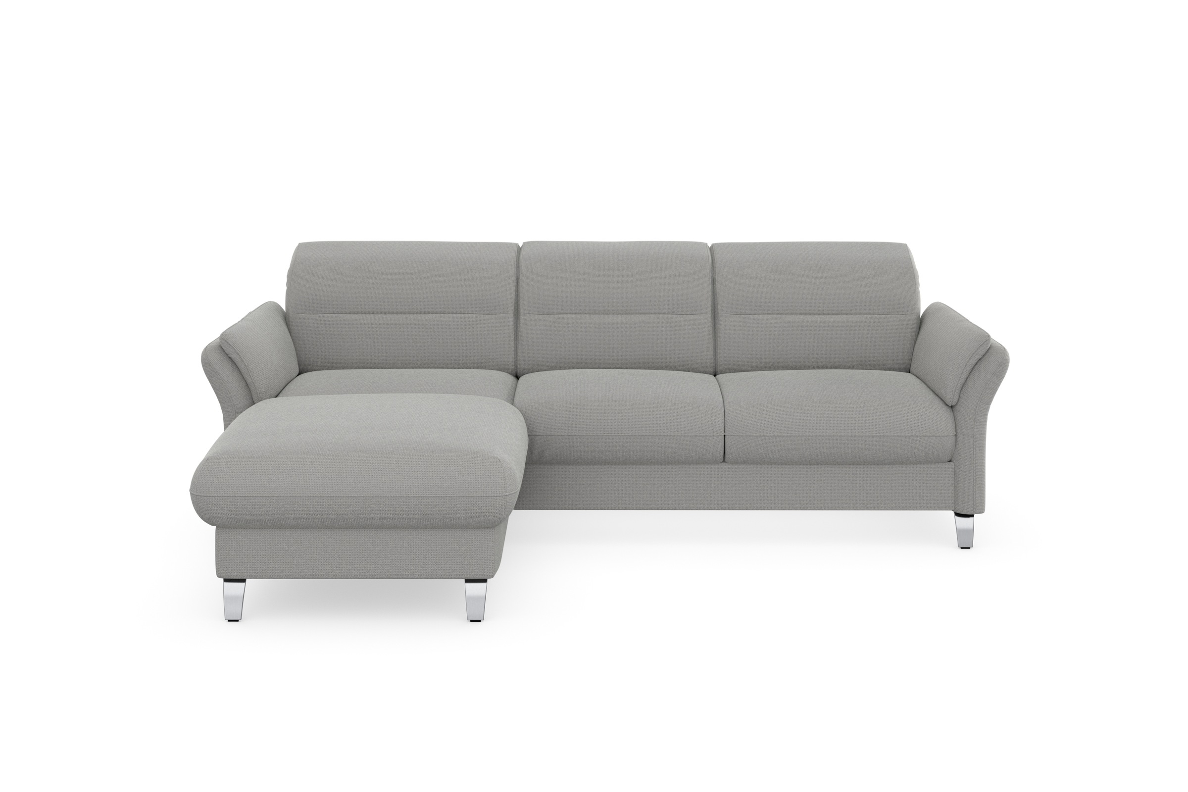 sit&more Ecksofa »Grenoble L-Form mit Federkern«, wahlweise mit Bettfunktion, Bettkasten, Arm- und Kopfteilverstellung