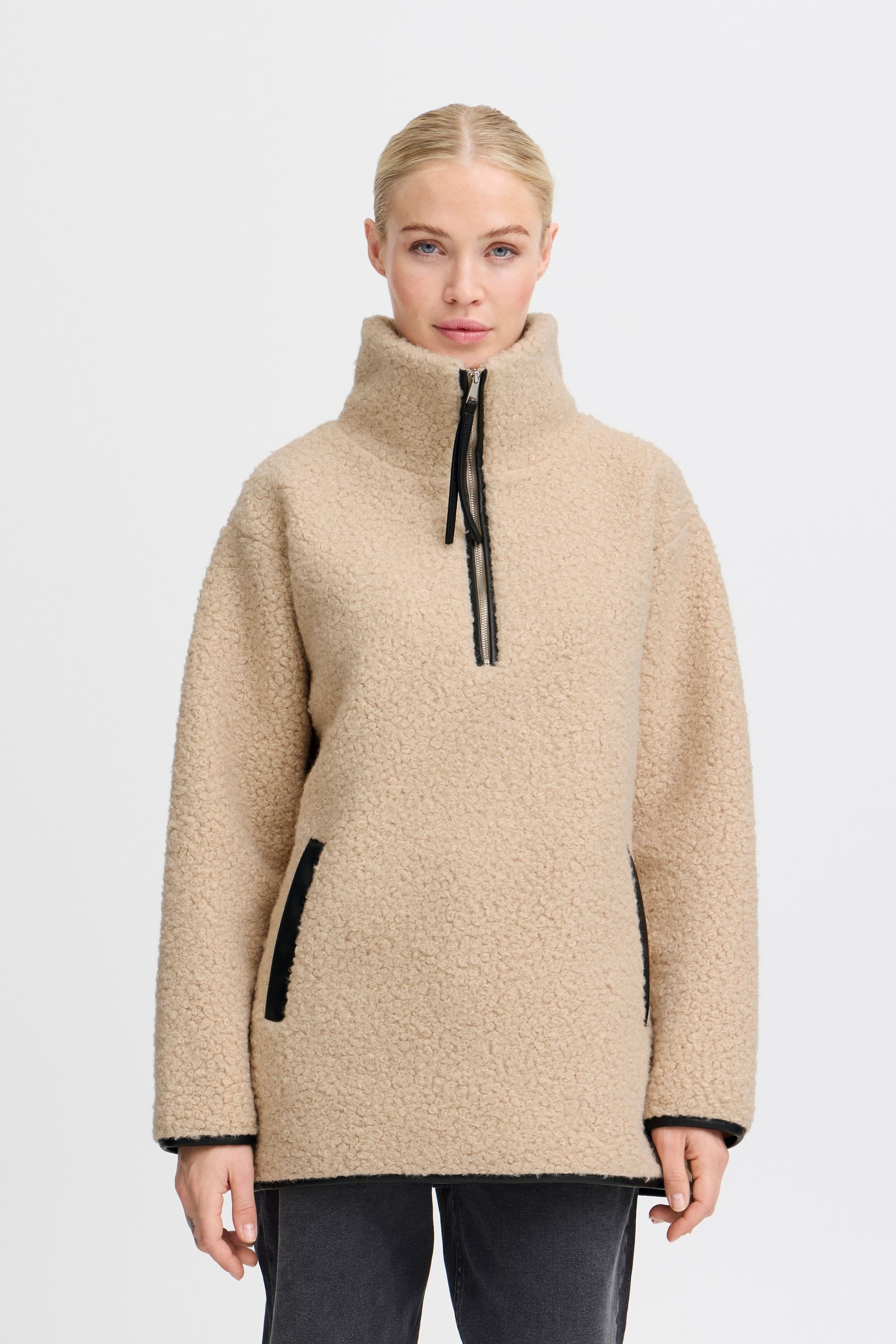 b.young Fleecepullover »Strickfleece-Pullover BYCIDAN PILE«