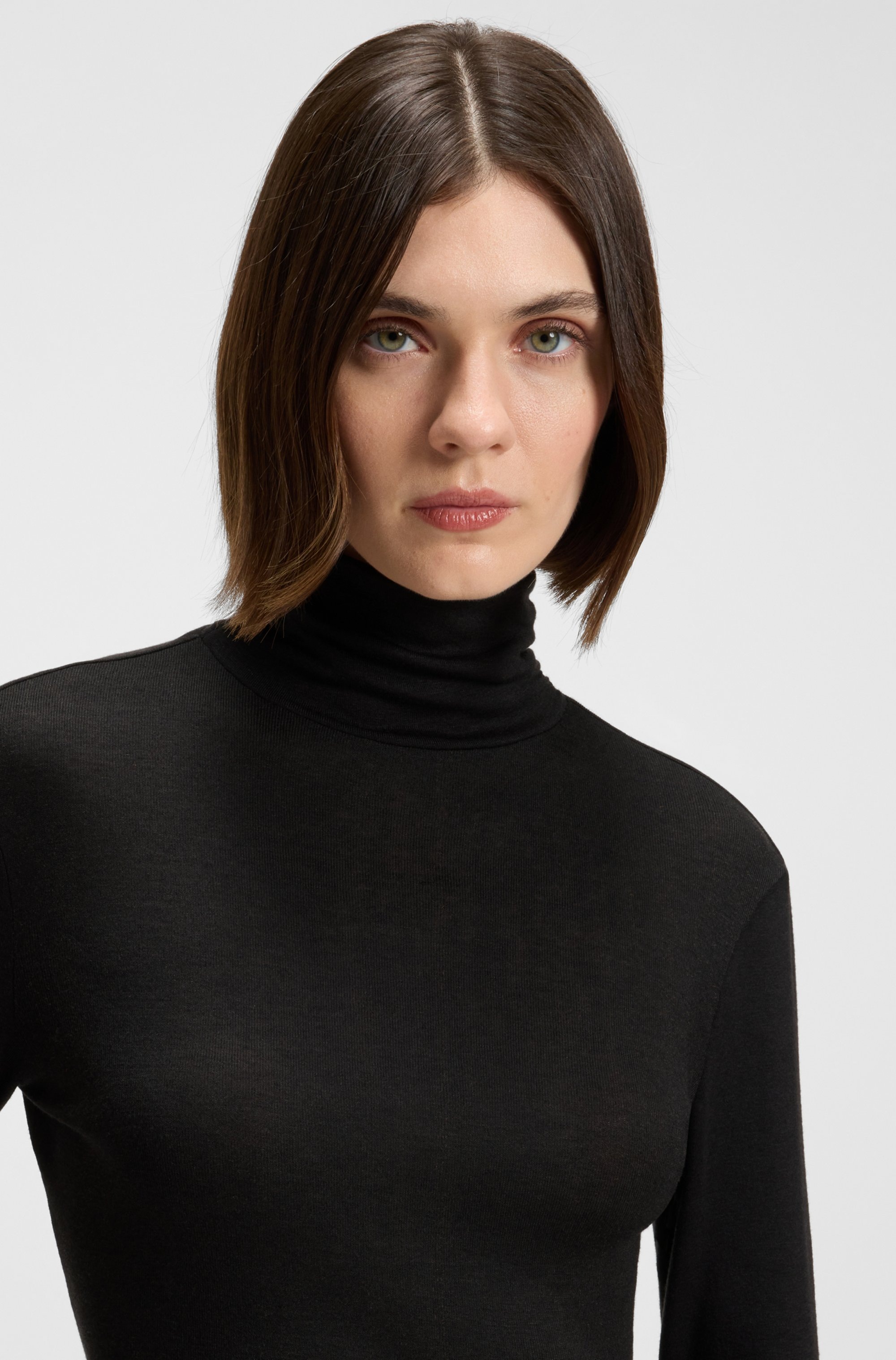 BOSS ORANGE Rollkragenshirt »Eliana Premium Damenmode«, mit Turtle Neck, Slim Fit