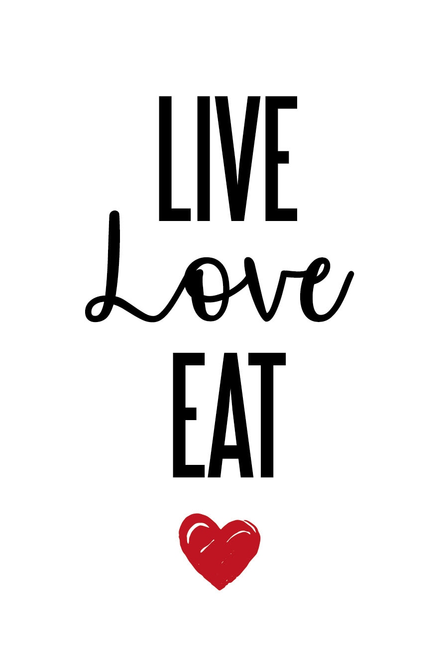 queence Wanddekoobjekt »LIVE LOVE EAT«