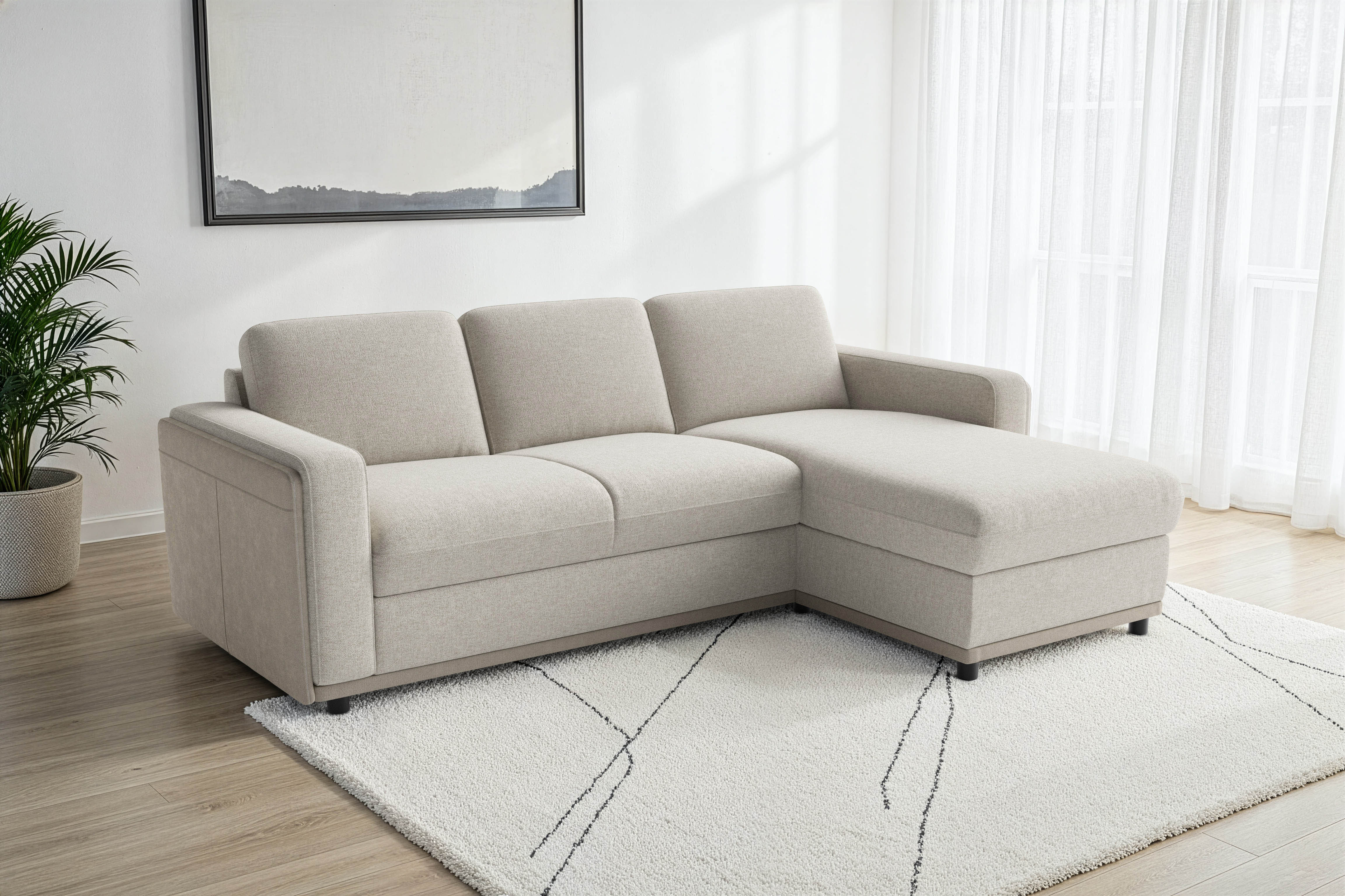 sit&more Ecksofa "Cordoba" wahlweise mit Schlaffunktion und Bettkasten oder Stauraum