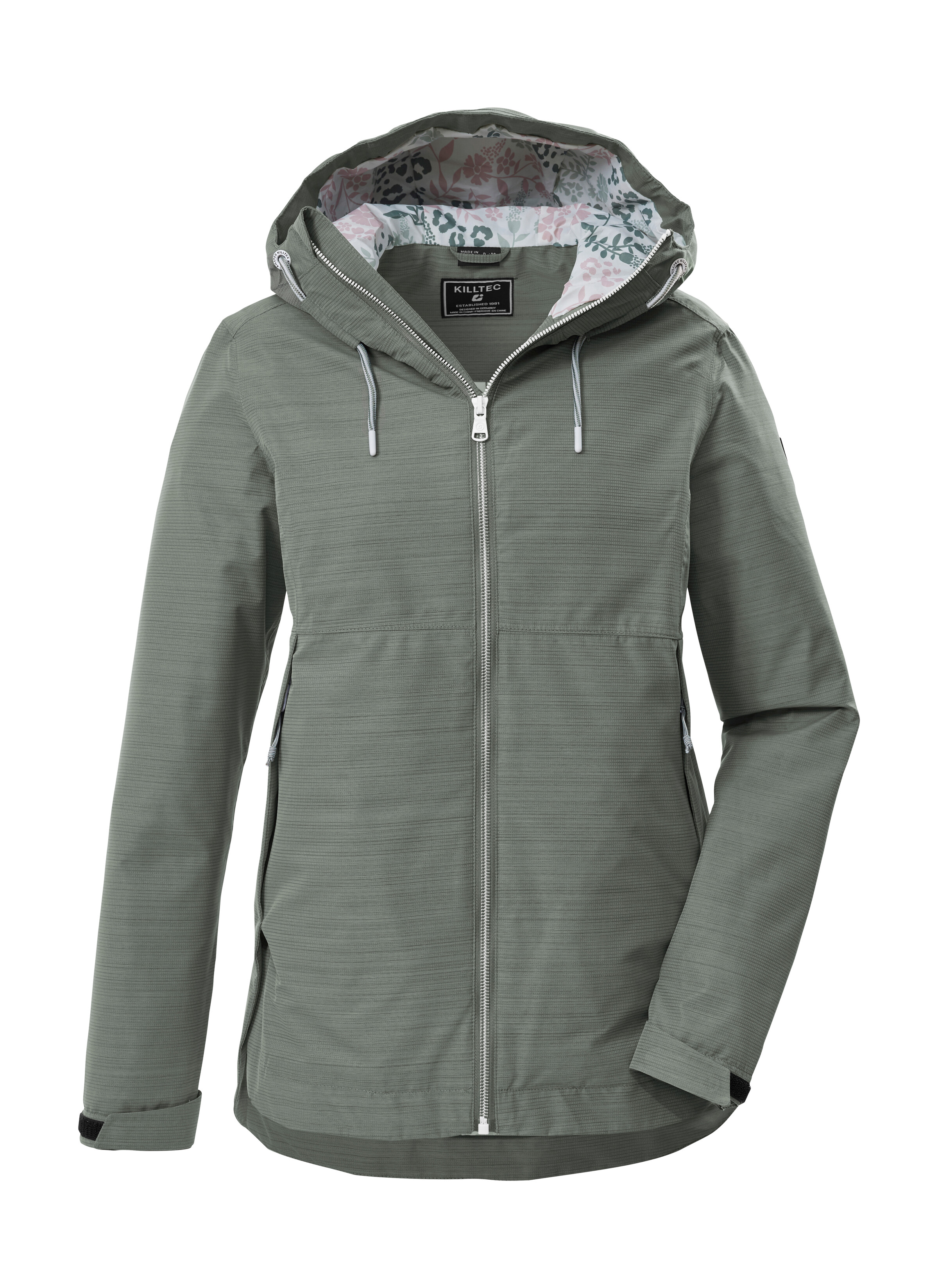 Killtec Funktionsjacke "KOS 62 WMN JCKT" Leichte, wasserdichte Damenjacke mit verstellbarer Kapuze