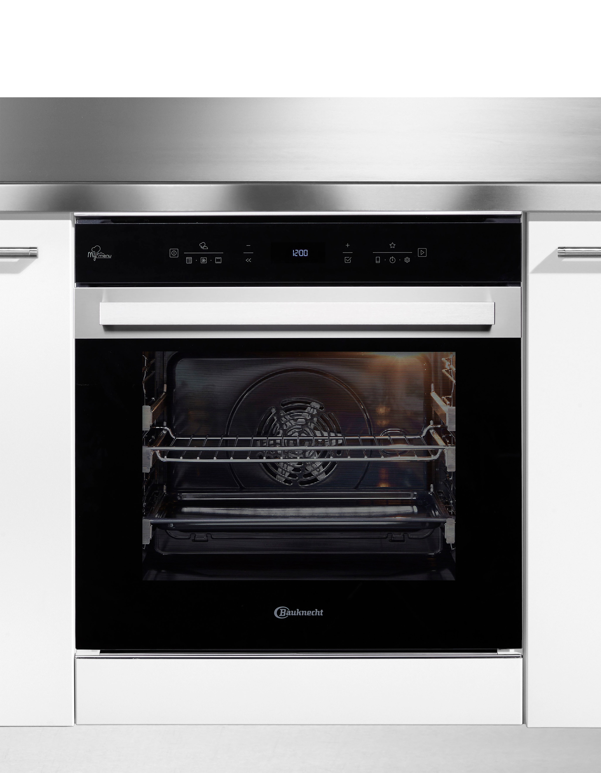 BAUKNECHT Backofen-Set »BIK7 CHC8TS PT«, mit 3-fach-Teleskopauszug, (Set), APP STEUERBAR, HYDROLYSE