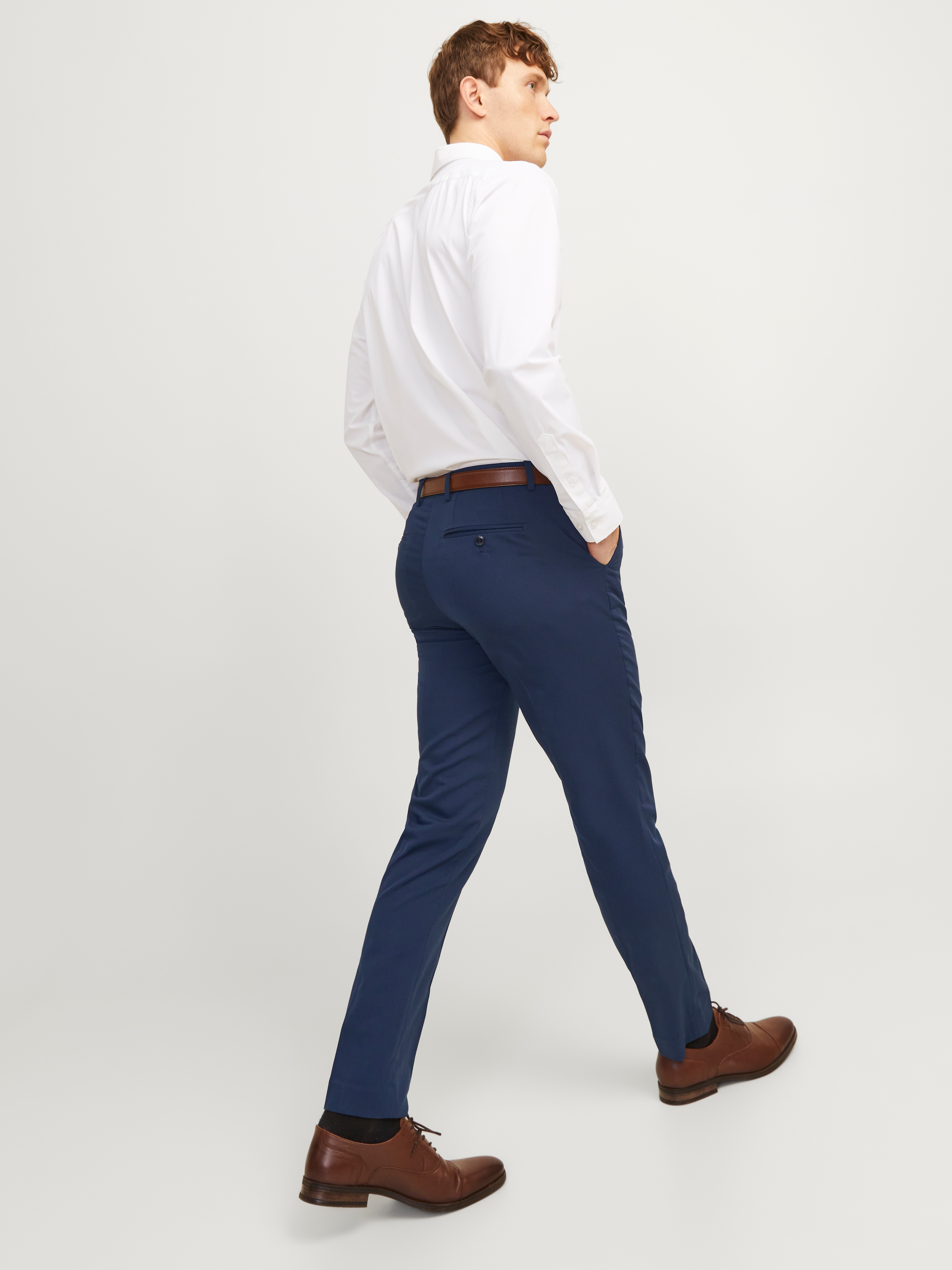 Jack & Jones Anzughose »JPRFRANCO  Hose mit schmalem Bein und cleanem Look«  meliert, modisch, slim fit, Kunstfaser