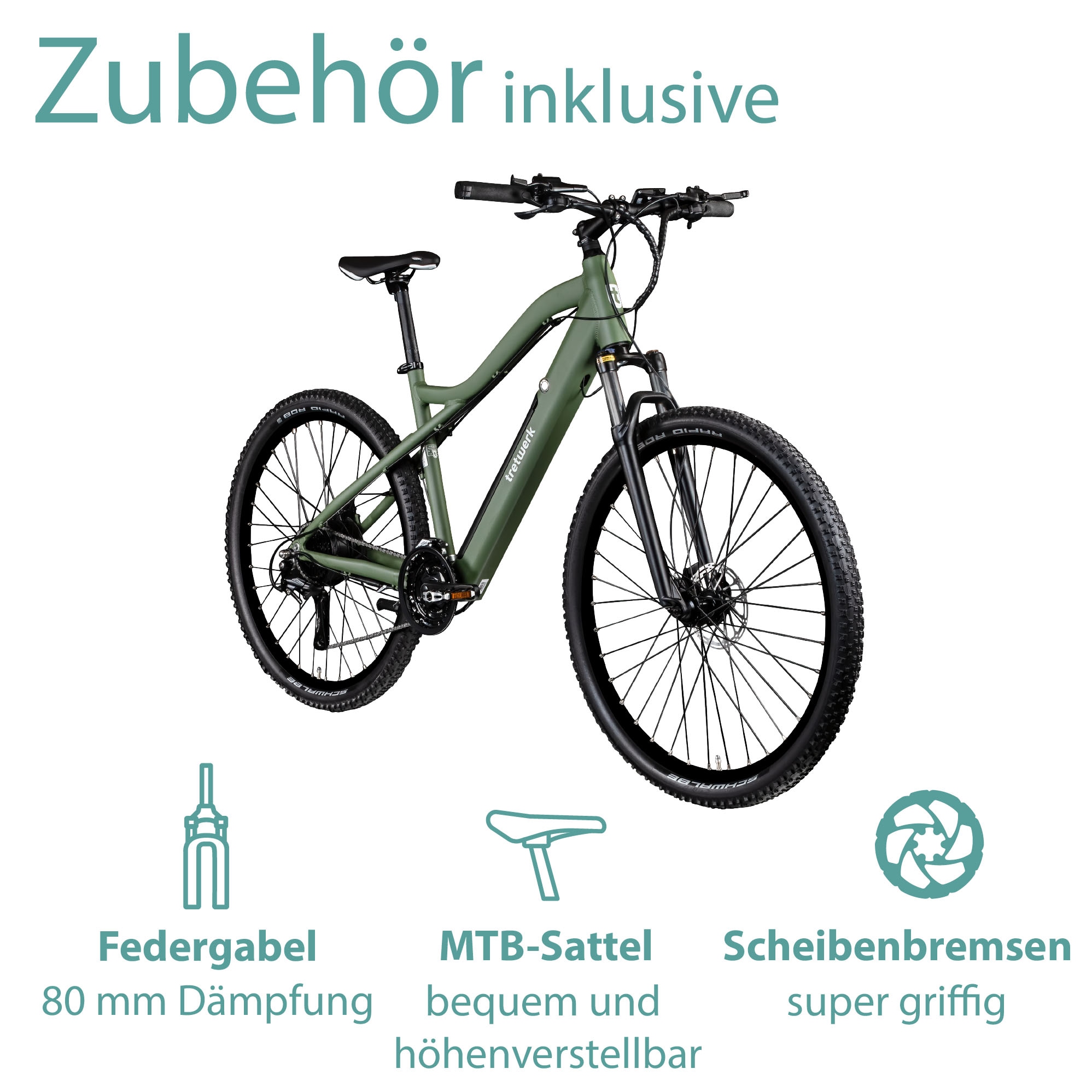 Tretwerk E-Bike »Commander Plus«, 24 Gang, Shimano, Altus M310, Heckmotor 250 W