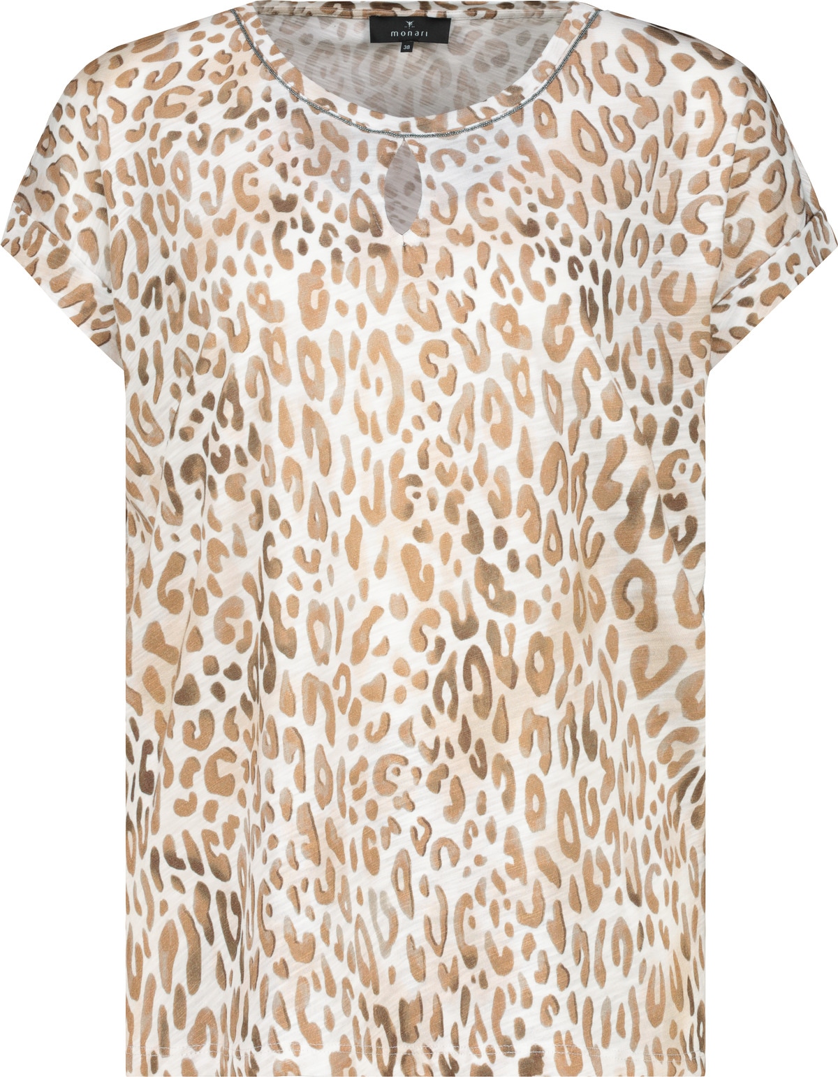 Monari T-Shirt »Shirt Leo allover«, Mit Rundhalsausschnitt