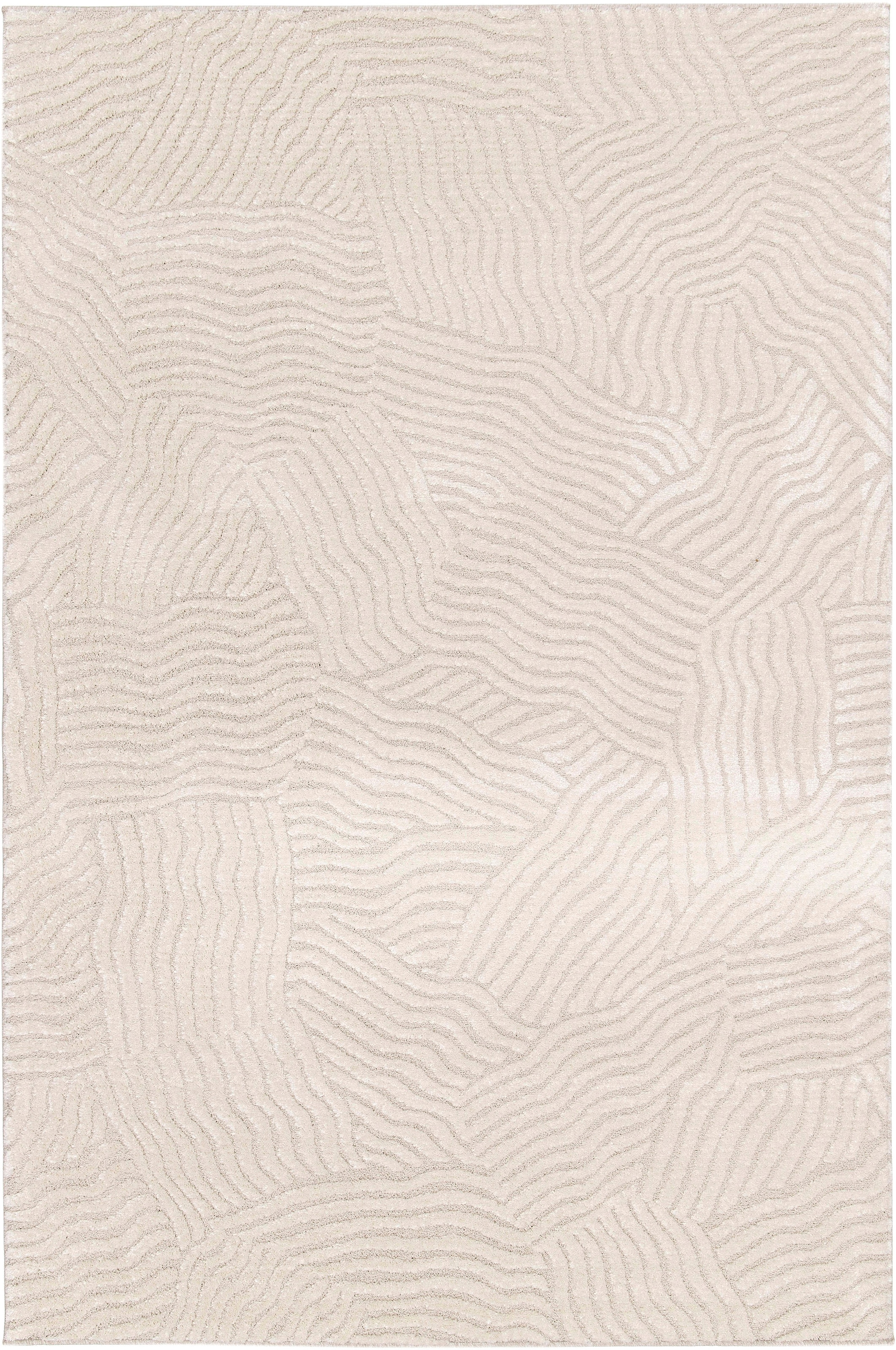 OTTO home Teppich "Segovia, Supersoft, 3D- Design, weiche Haptik, modernes Design" rechteckig 9 mm Höhe Hoch-Tief-Struktur, Wohnzimmer, Esszimmer, Schlafzimmer