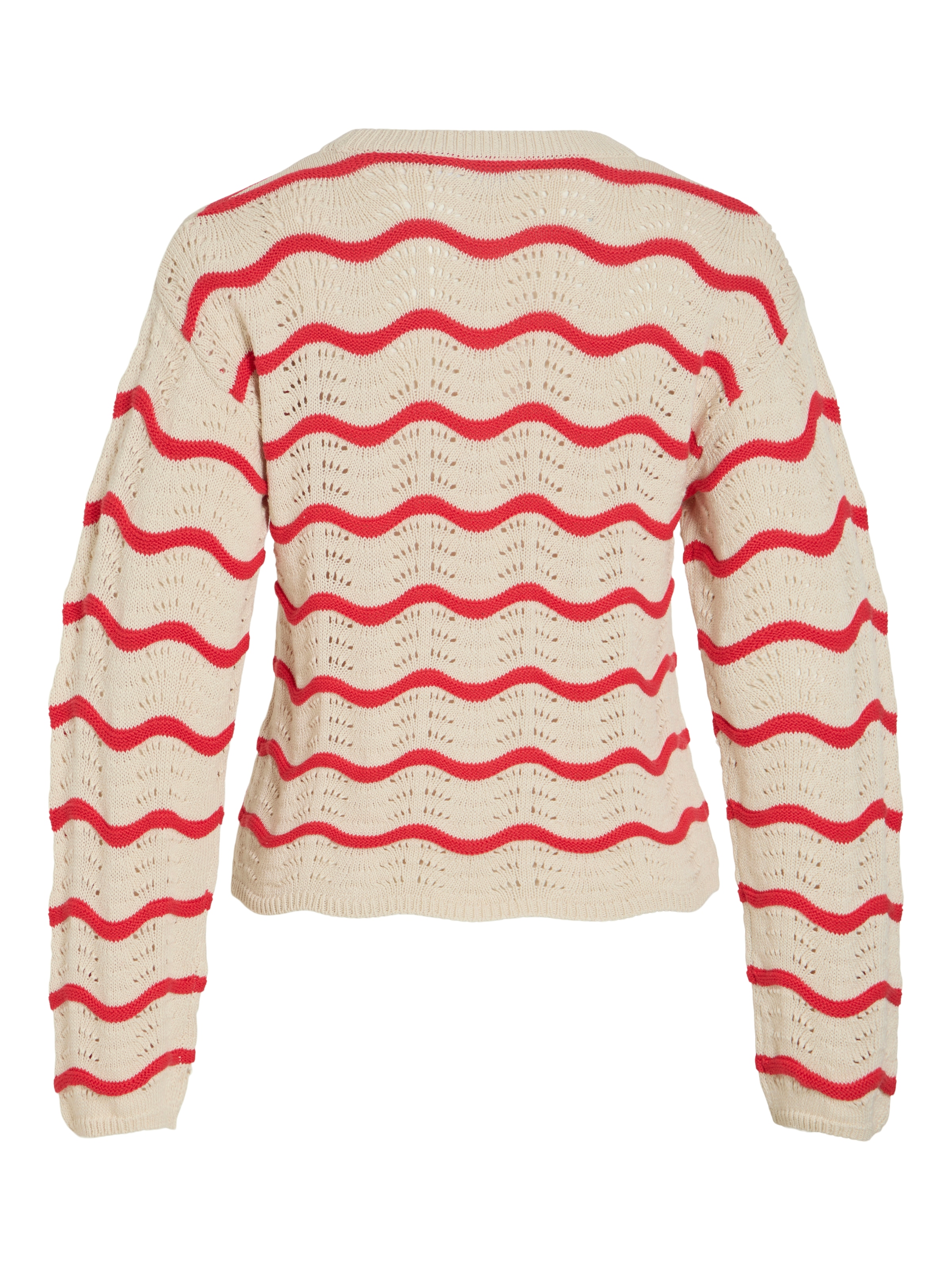 Vila Strickpullover »VIWAVE O-NECK LS POINTELLE KNIT TOP-NOOS«