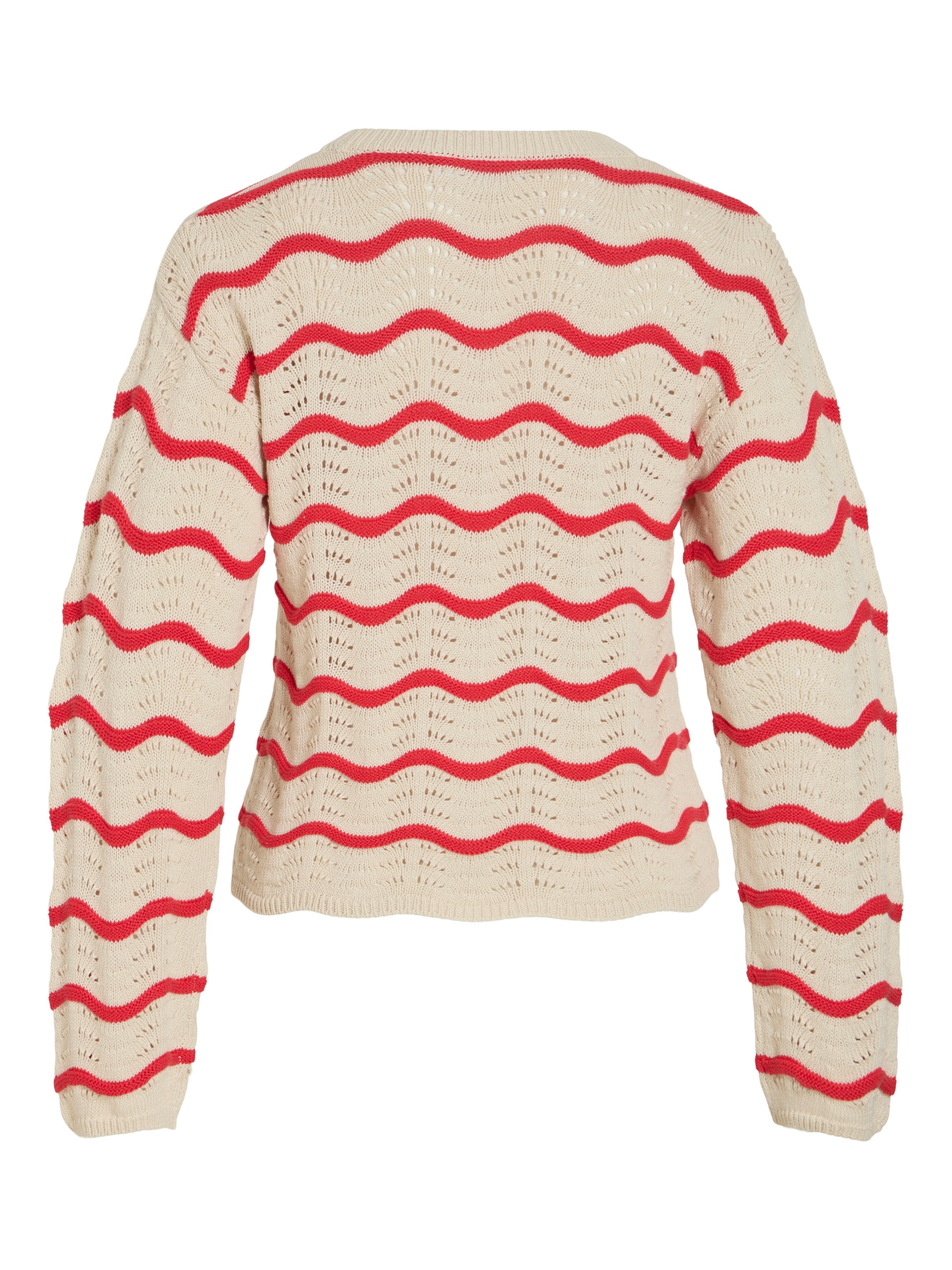 Thumbnail - Vila Strickpullover "VIWAVE O-NECK LS POINTELLE KNIT TOP-NOOS"