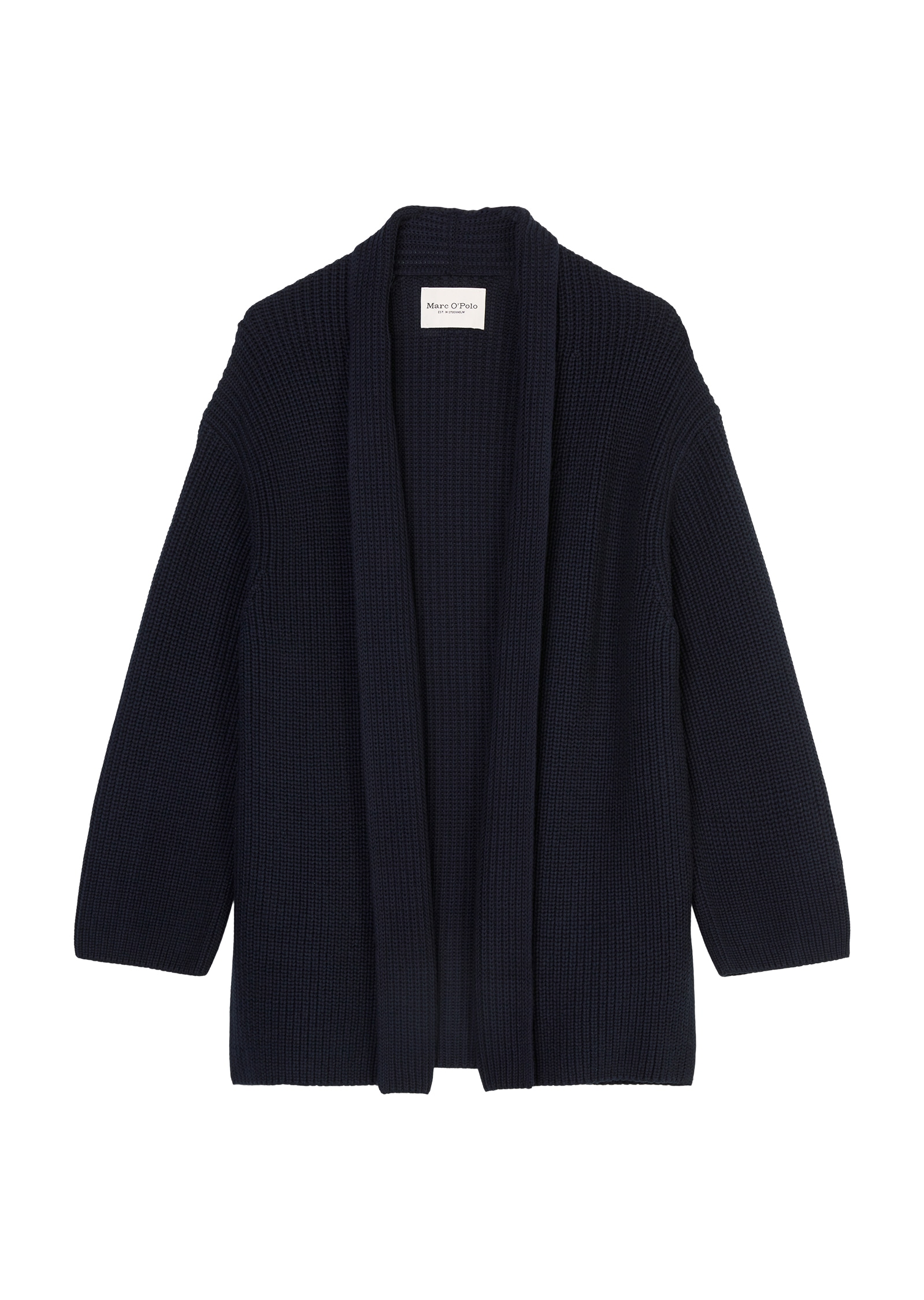 Marc O'Polo Cardigan, ohne Verschluss, mit dezent verlängertem Rückenteil