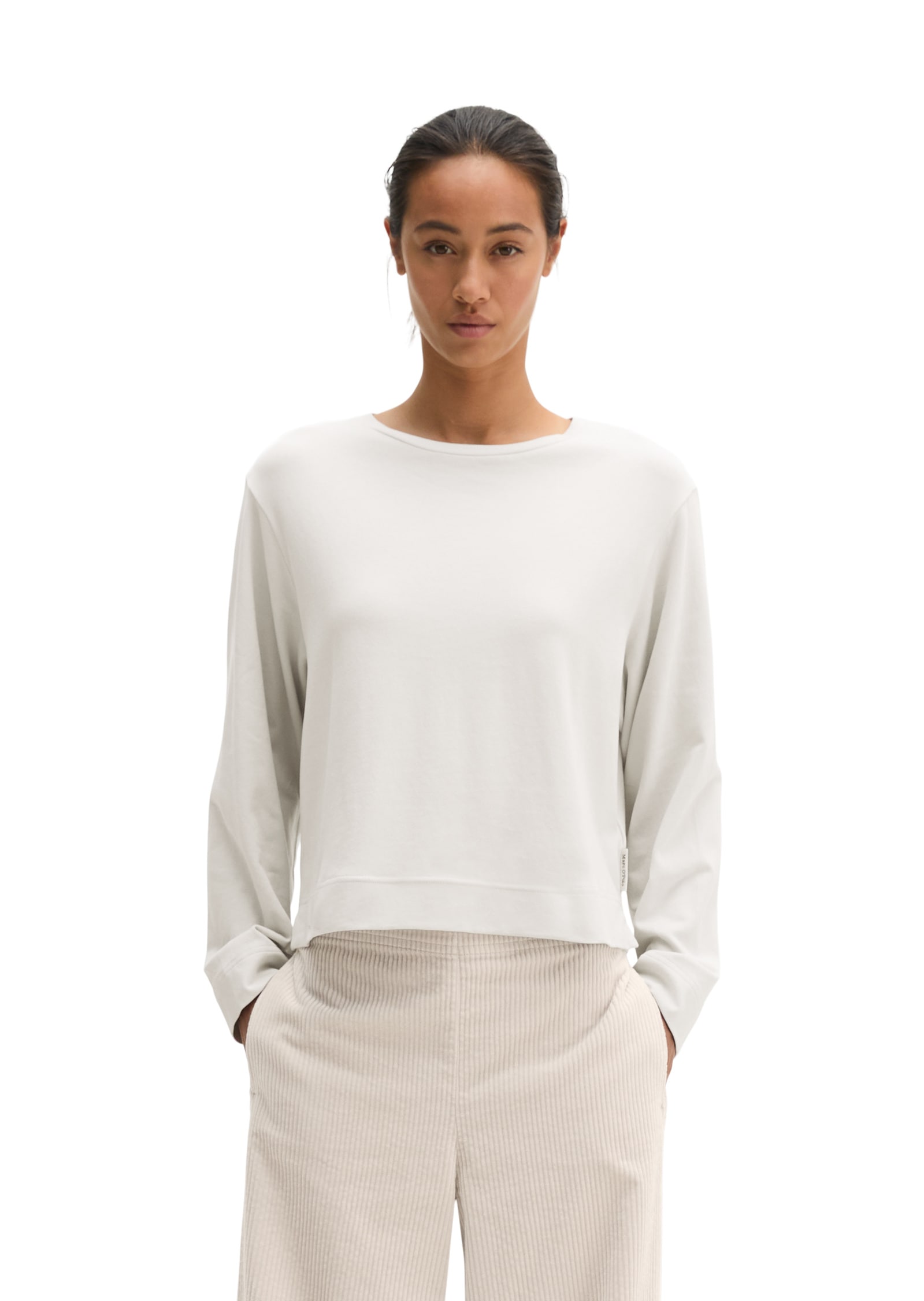Marc OPolo Langarmshirt "aus gebrushtem Single Jersey"
