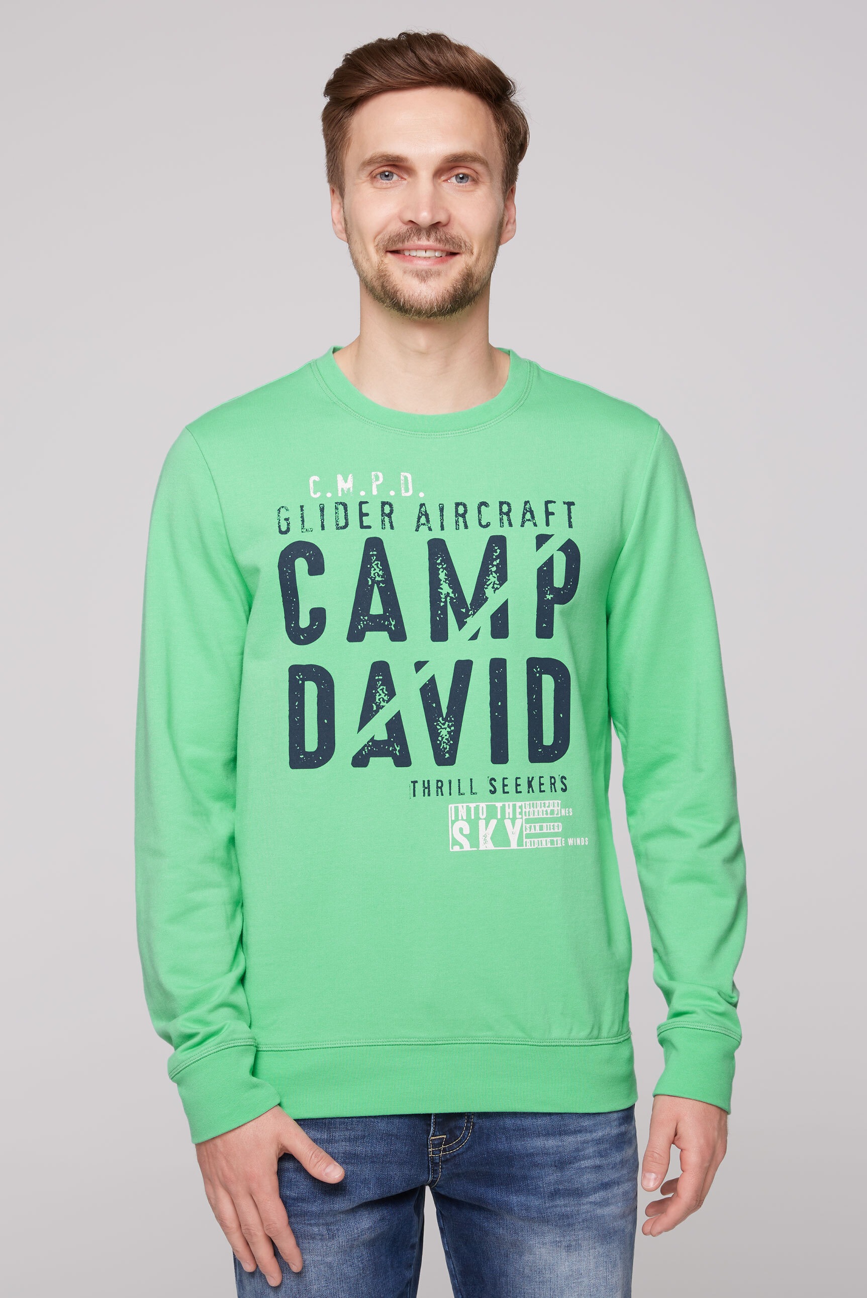 CAMP DAVID Sweater, mit Baumwolle