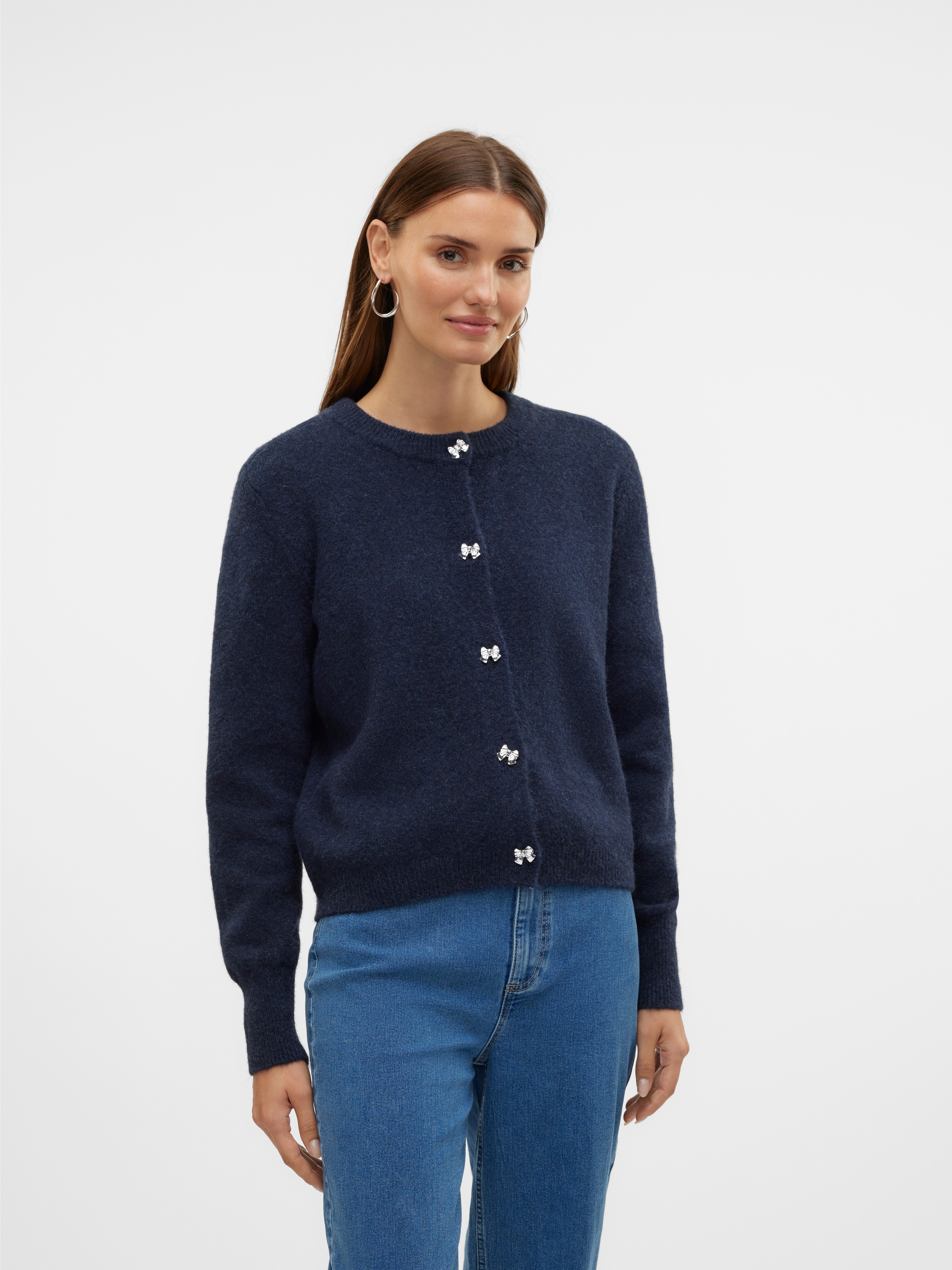 Vero Moda Strickjacke »VMFIONA LS SHORT BUTTON CARDIGAN GA BOO«